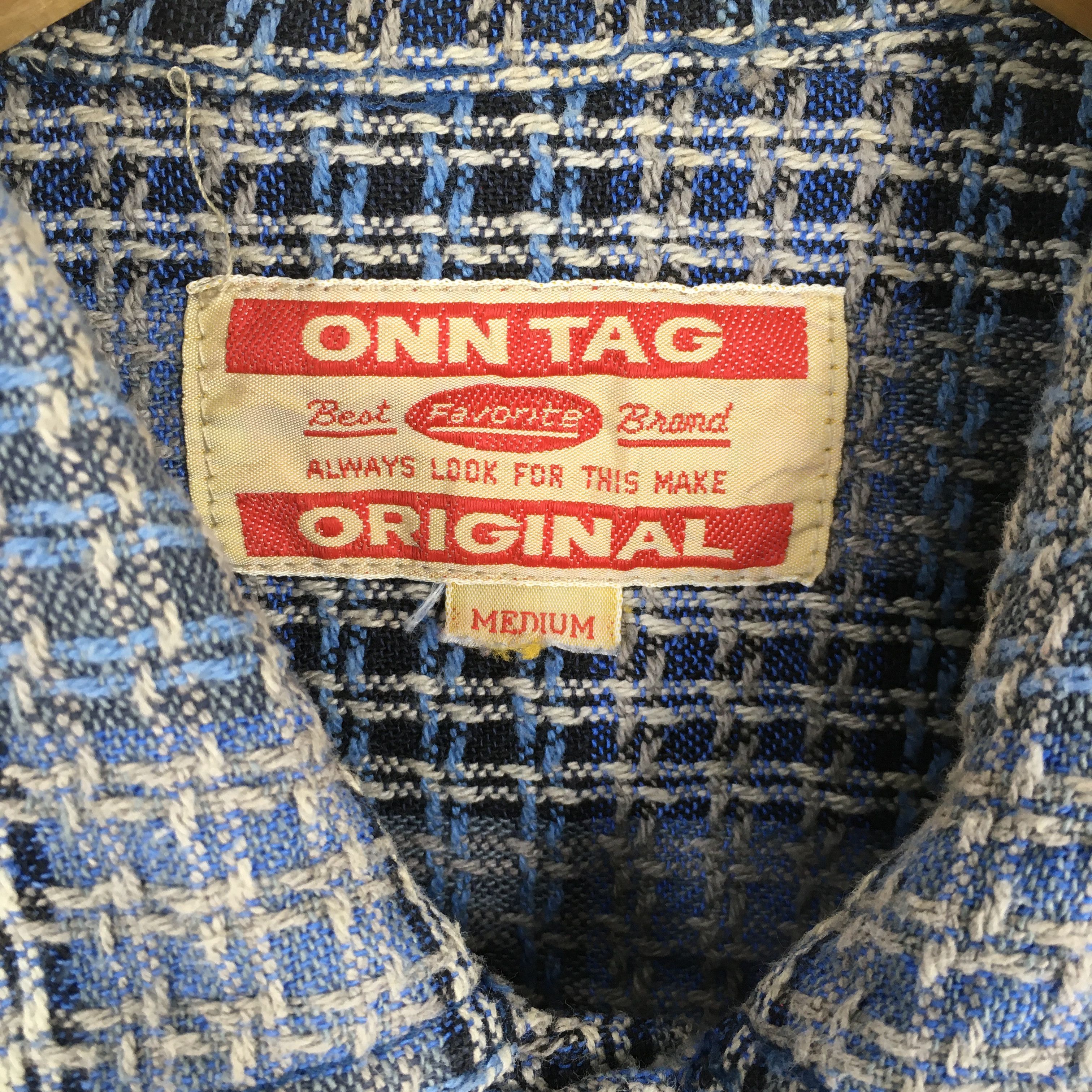 Vintage Vintage 1980s Patchwork Boro Flannel Blue Shirt Medium Size US M / EU 48-50 / 2 - 5 Thumbnail