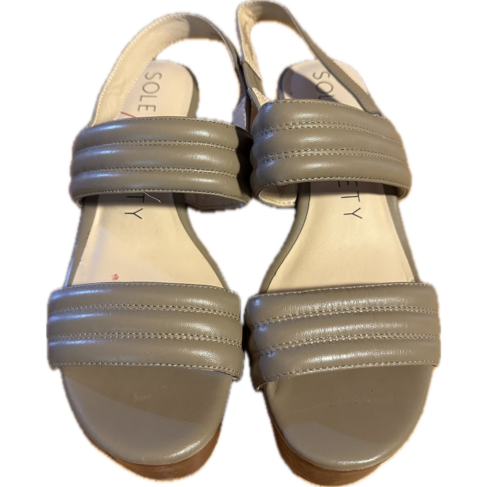 Other Sole Society Amberly Wedge Platform Sandals Taupe/Gray 6.5M Size US 6.5 / IT 36.5 - 1 Thumbnail