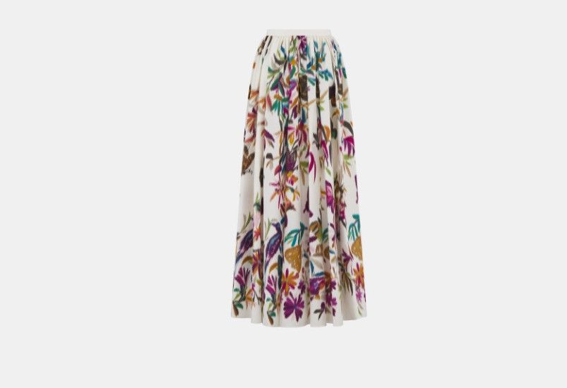 Dior o1w1db10425 411J34A Midi Skirt in Multicolor Size 30" / US 8 / IT 44 - 2 Thumbnail