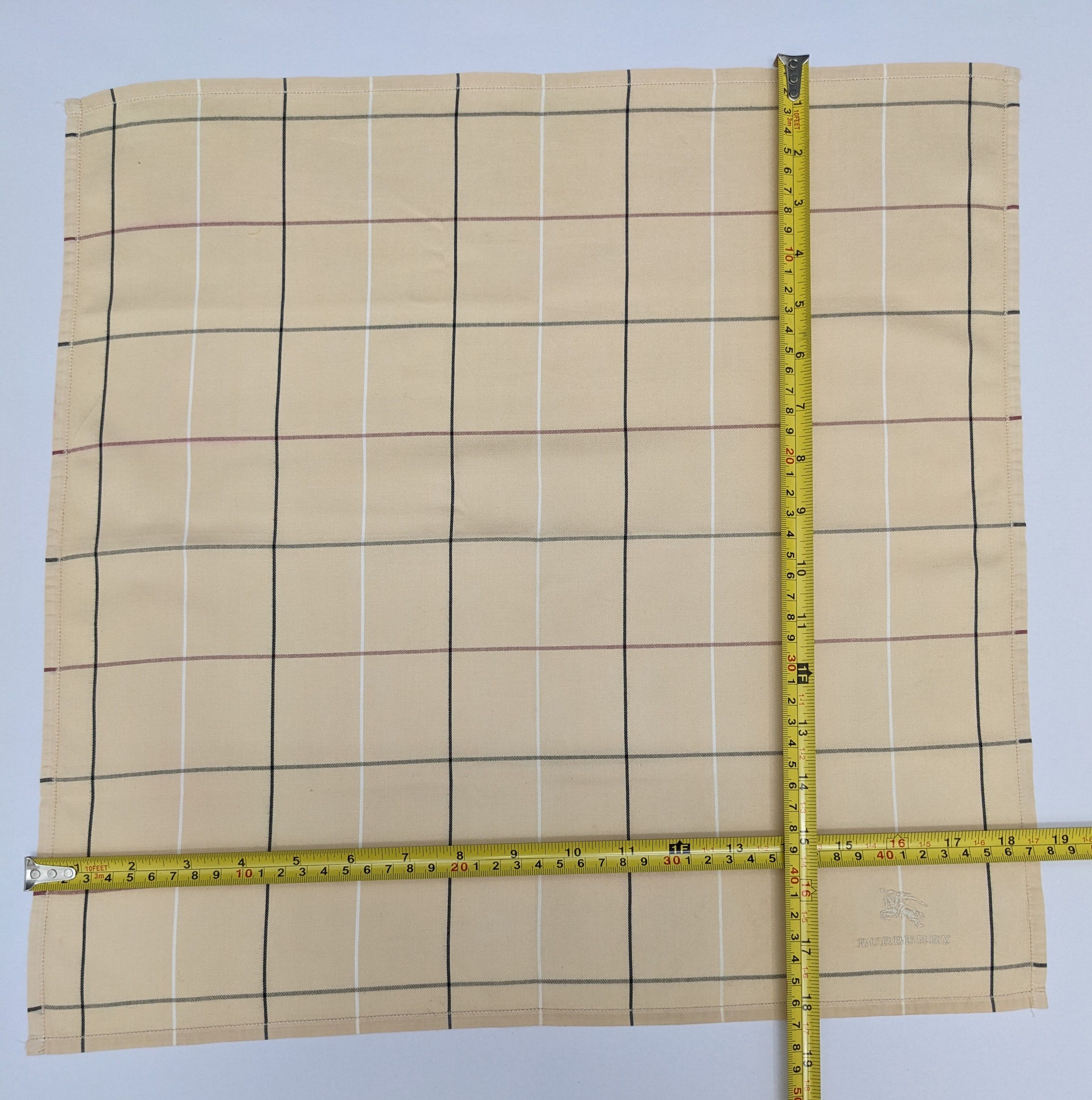 Burberry Vintage BURBERRY Beige Check Embroidered Prorsum Knight Logo Size ONE SIZE - 4 Thumbnail