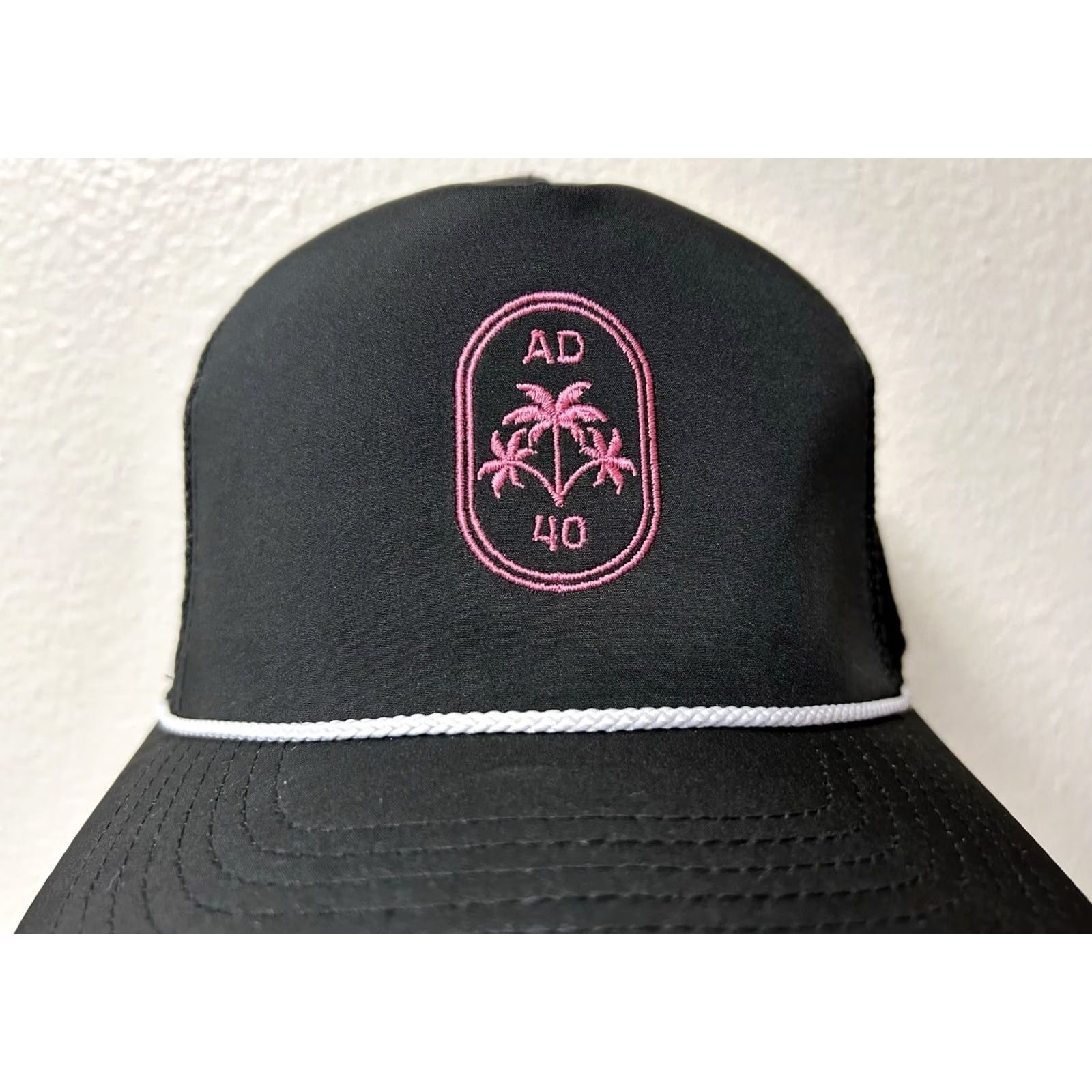 Imperial NWOT AD 40 Palm Trees Rope Snap Back Hat Cap Black/Pink Baseball Cap Unisex Adults One Size Adjustable Mens Womens Size ONE SIZE - 2 Thumbnail