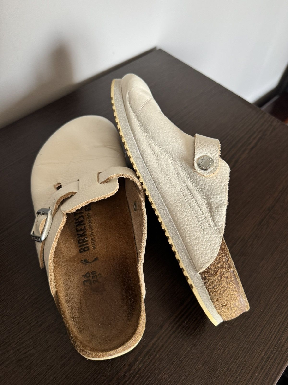 Birkenstock Birkenstock Boston White leather mules 36 Size US 6 / IT 36 - 1 Thumbnail