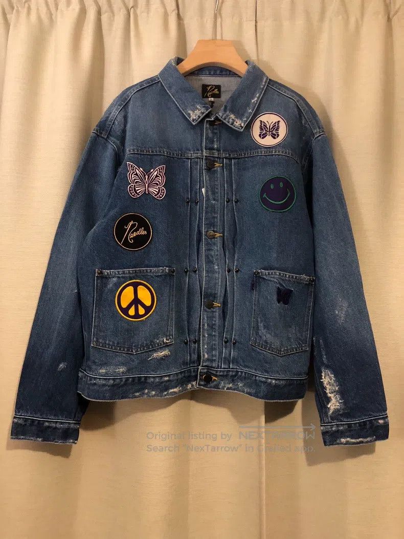 Needles Needles Embroidered denim jacket Size US L / EU 52-54 / 3 - 1 Thumbnail