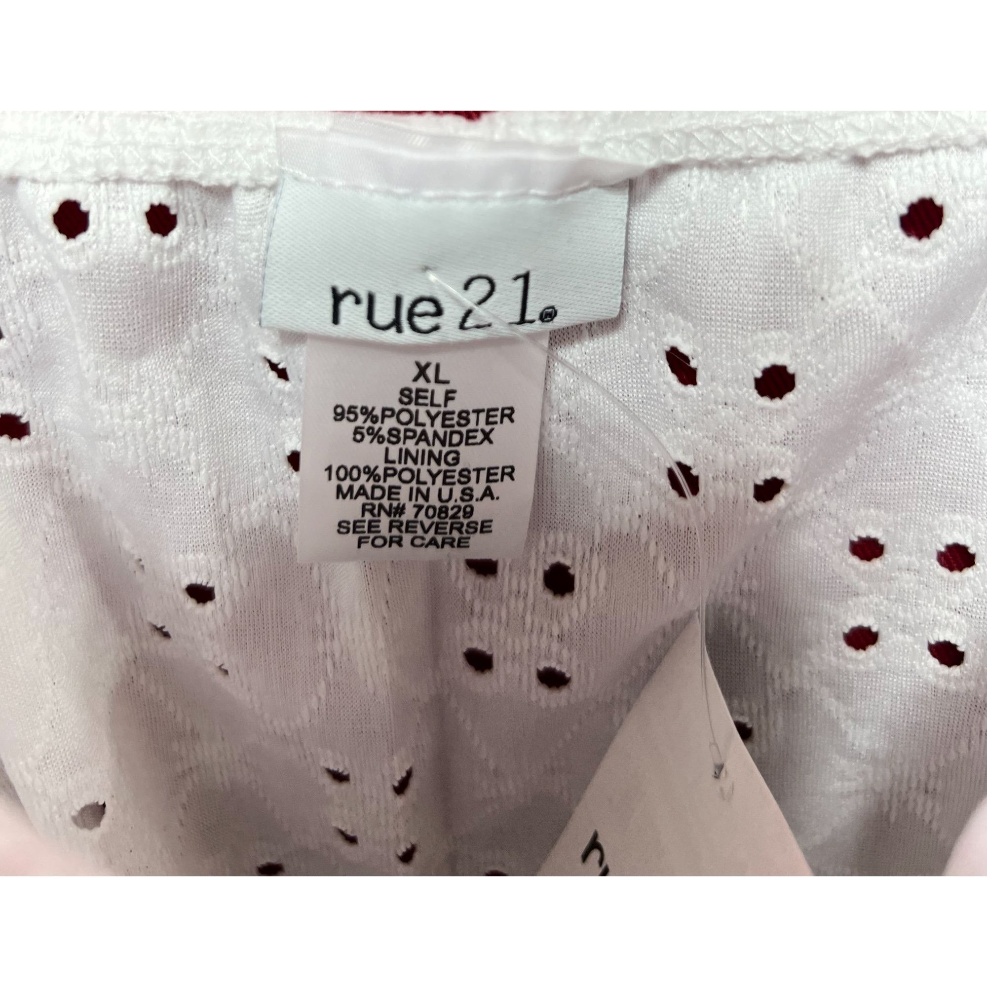 rue21 Rue 21 - Women's Tank Top - White - Extra Large Size XL / US 12-14 / IT 48-50 - 8 Thumbnail