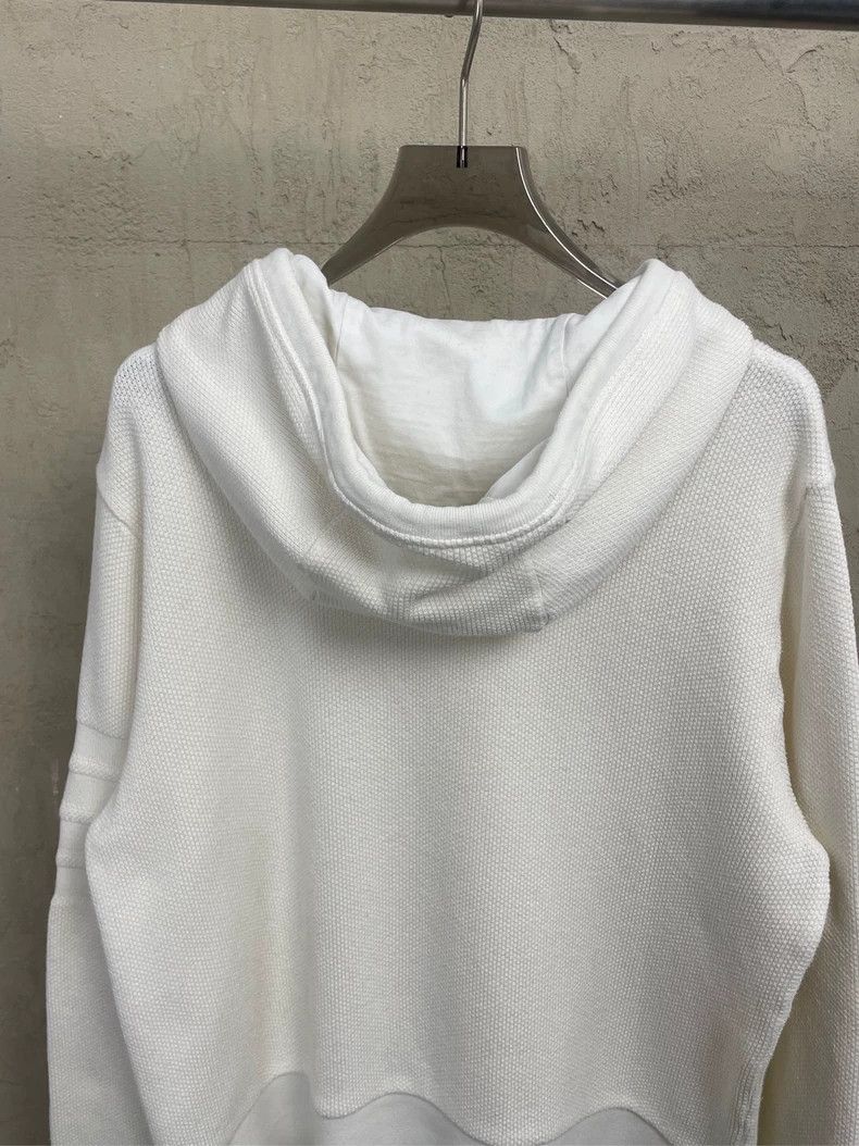 Thom Browne Thom browne Milk-white four-striped waffle hooded hoodie 25 Size US M / EU 48-50 / 2 - 4 Thumbnail