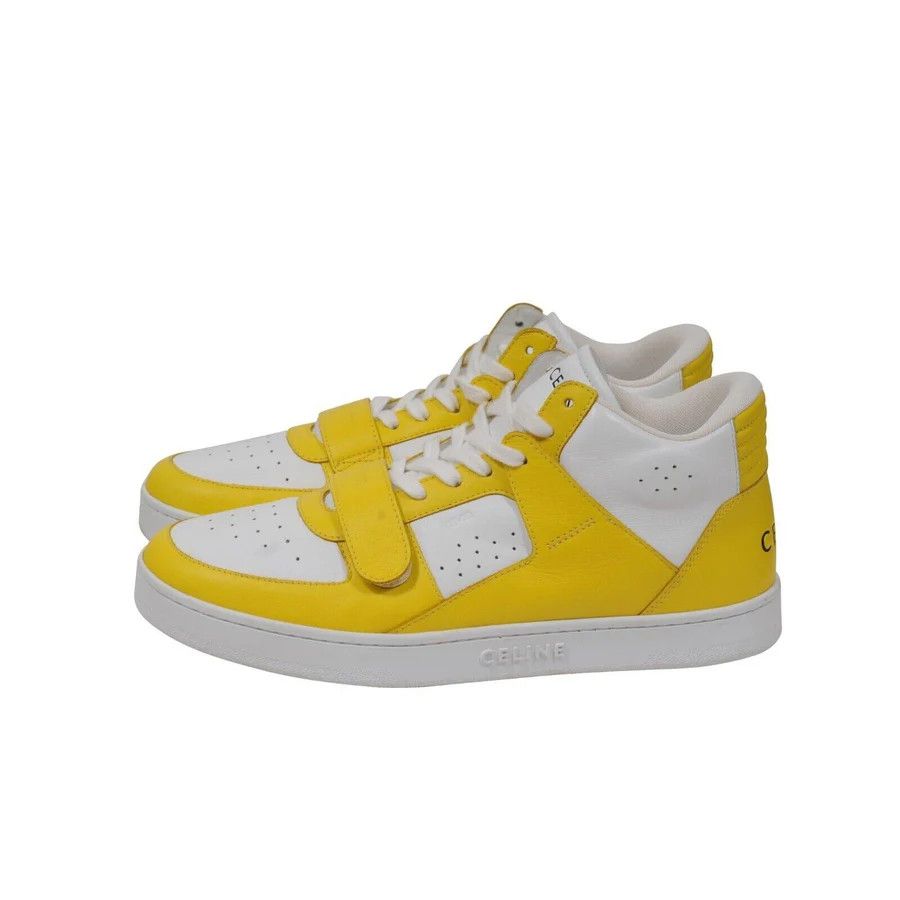 Celine o1bcso1str0724 CT-01 "Z" Trainer High Sneaker White/Yellow Size US 9 / EU 42 - 5 Thumbnail