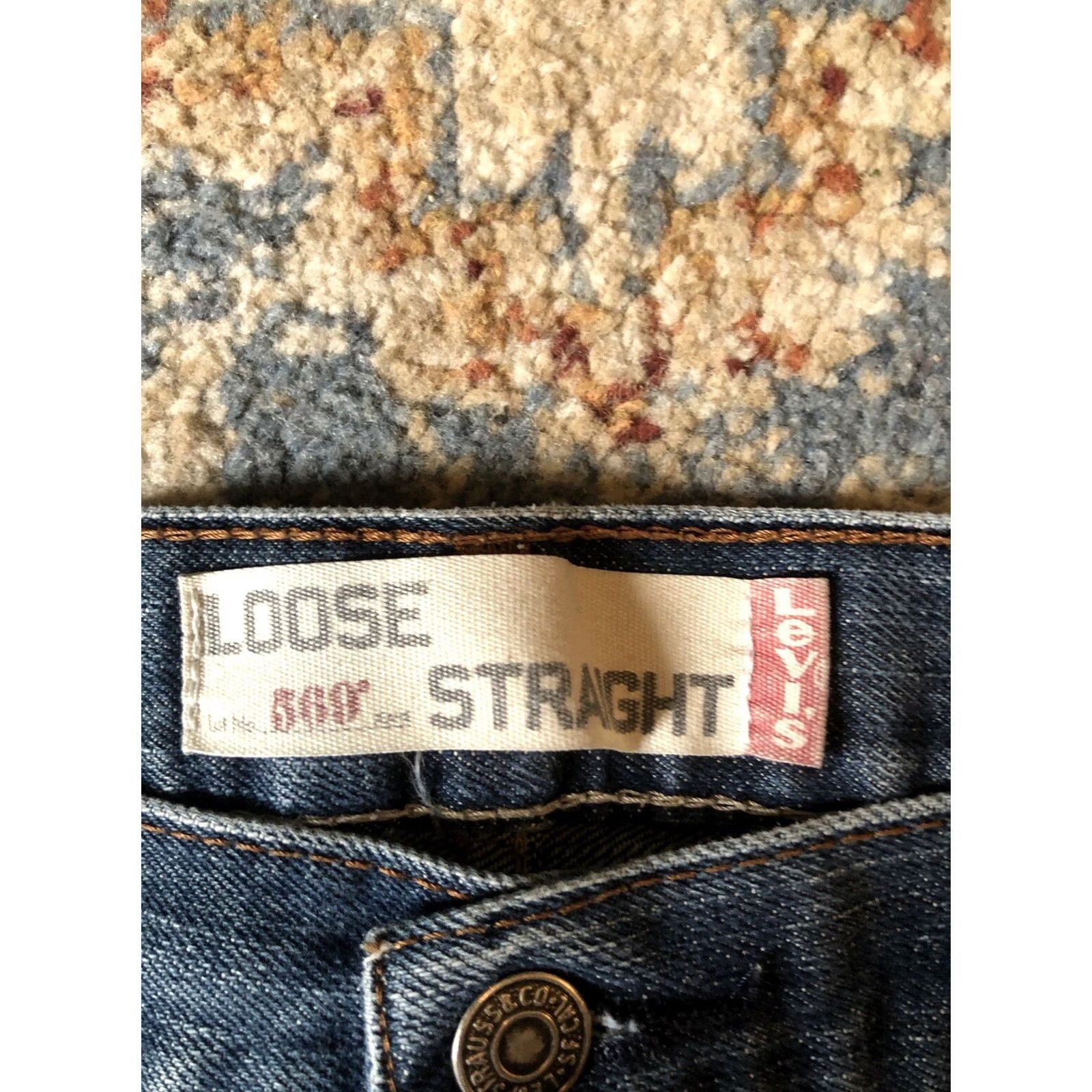 Levi's VTG Levi’s 569 Loose Straight Denim Jeans Dark Blue 38x34 Regular Men 5-Pocket Jeans Grunge 90s Size US 38 / EU 54 - 5 Thumbnail