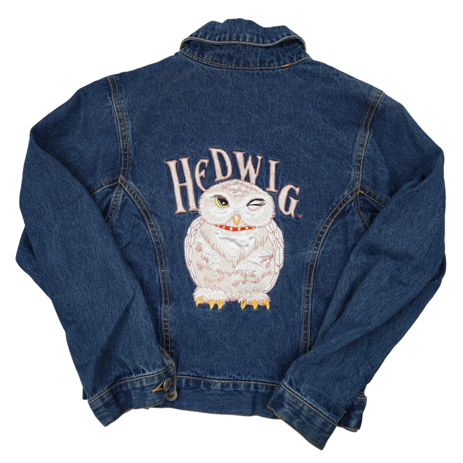 Vintage Vintage Y2k Harry Potter Hedwing Denim Jacket Size XXS / US 00 / IT 34 - 7 Thumbnail