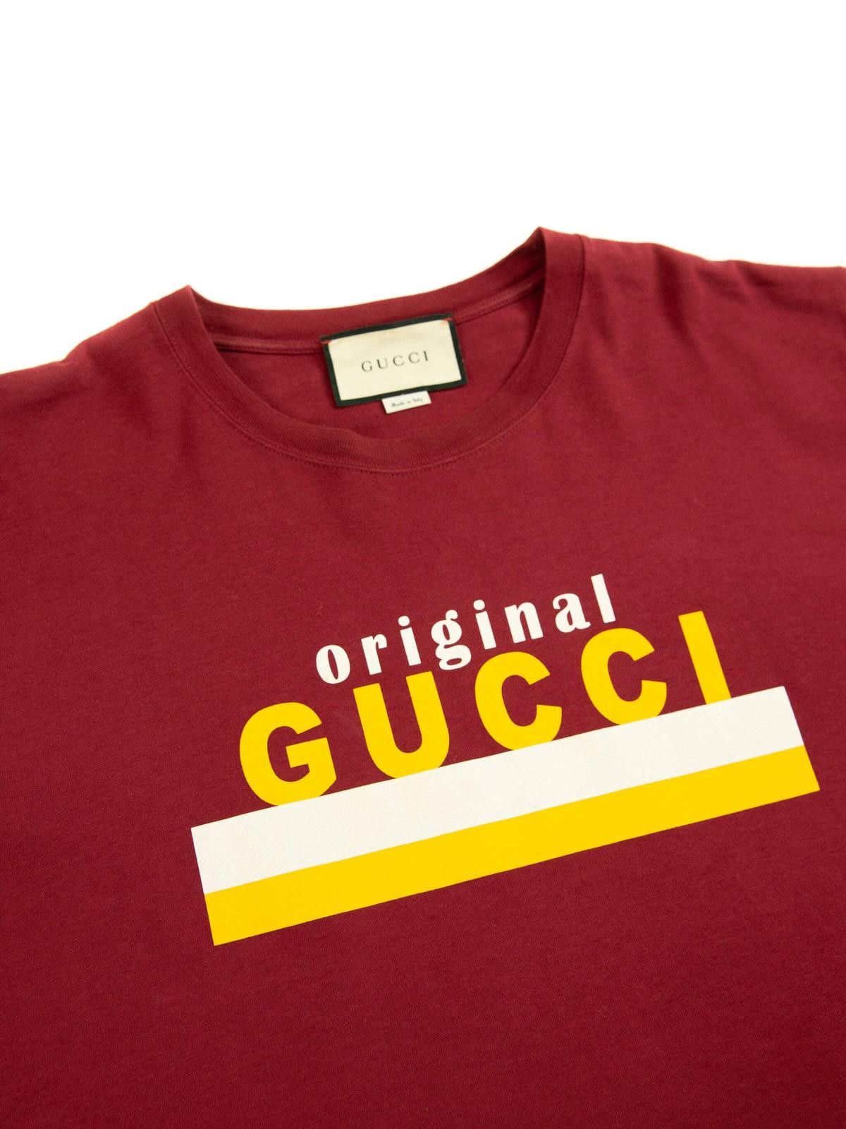 Gucci Gucci Mens Original Gucci Burgundy T Shirt Medium Red Size US M / EU 48-50 / 2 - 2 Thumbnail