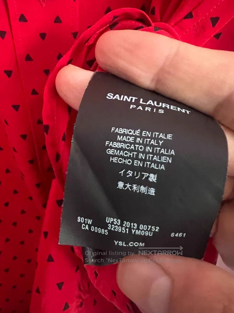 Saint Laurent Paris Saint Laurent Paris Triangle mulberry silk shirt Size XS / US 0-2 / IT 36-38 - 5 Thumbnail