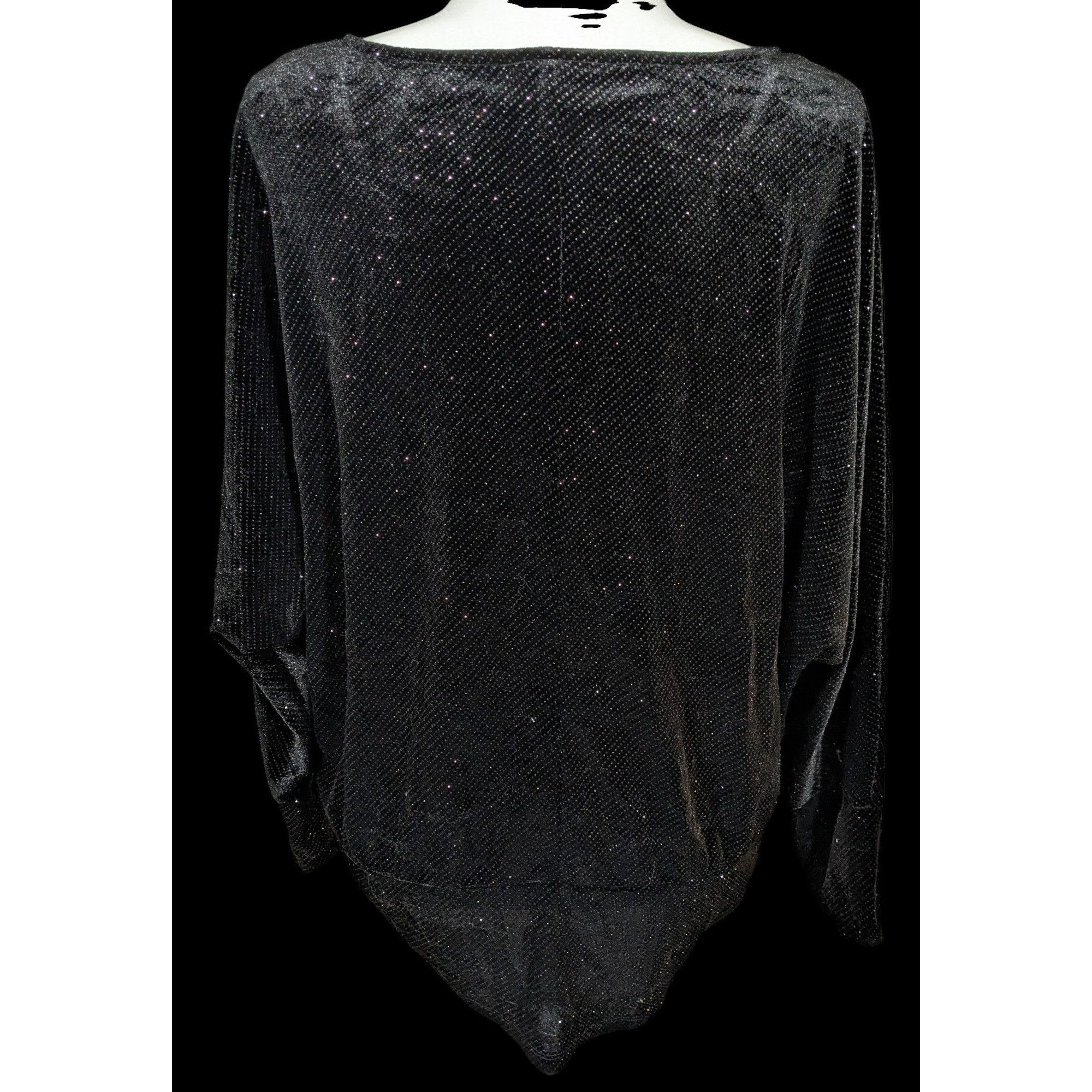 Jennifer Lopez Dark Glam Velvet Glitter Top by Jennifer Lopez Size XL / US 12-14 / IT 48-50 - 10 Thumbnail