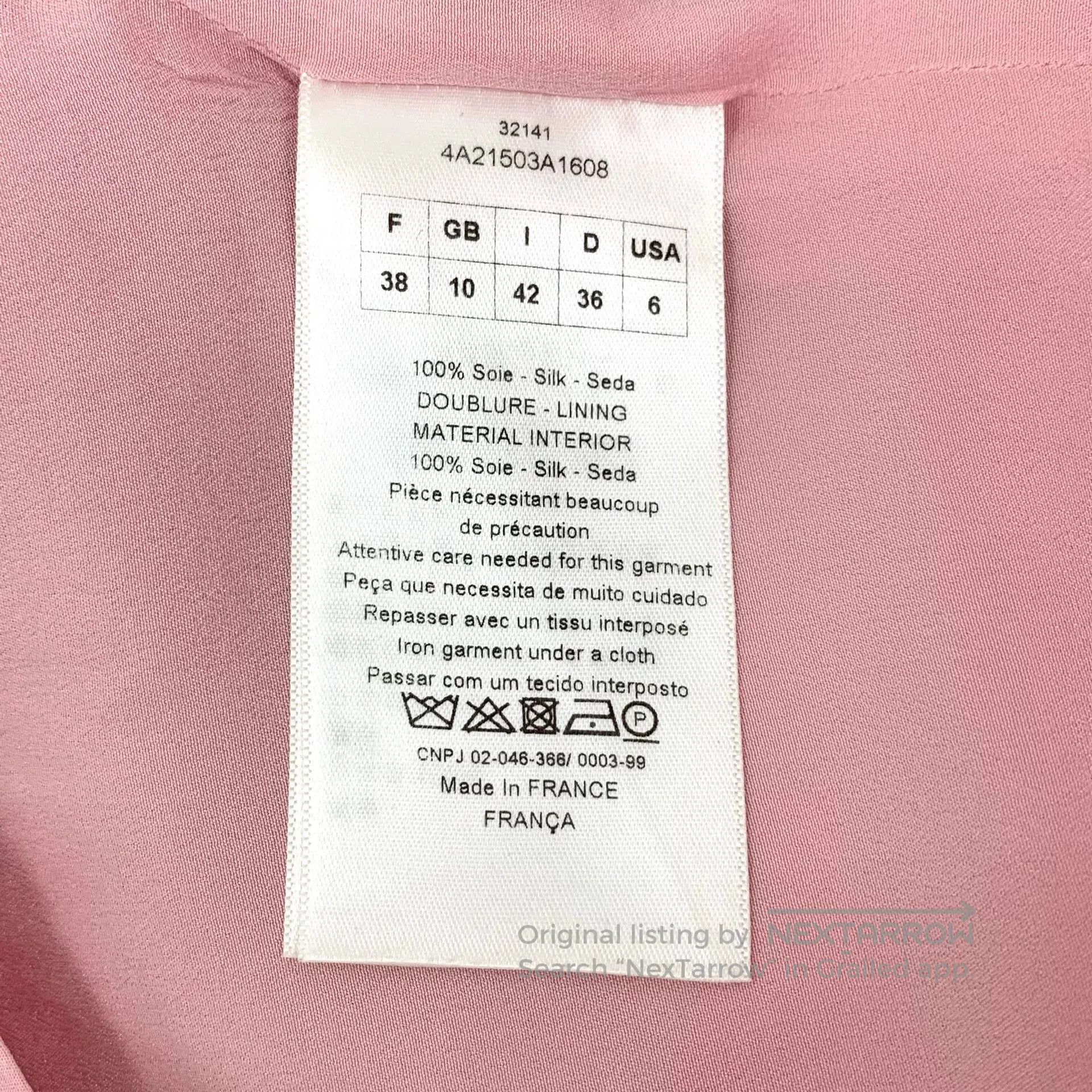 Dior pink silk short sleeve dress by dior. Size S / US 4 / IT 40 - 6 Thumbnail