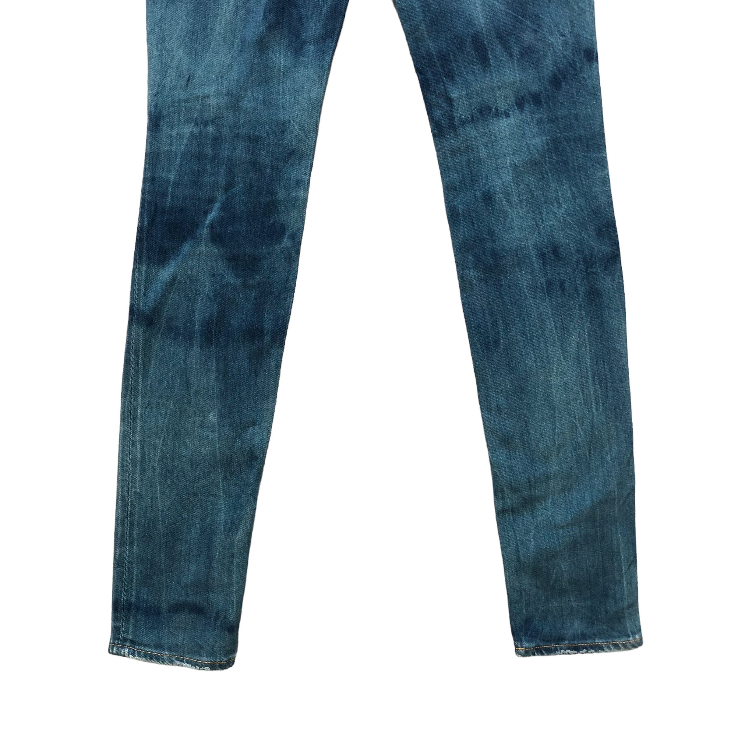 Japanese Brand TRASHED🔥 SLY JEANS COME ON IN LOW RISE DENIM PANT #7283-125 Size 31" - 17 Thumbnail