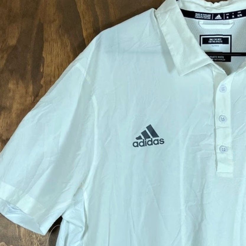 Adidas Adidas Mens Shirt White Polo Aeroready Tech Short Sleeve Athletic Stretch XL Polo Shirts Athletic Mens White Size US XL / EU 56 / 4 - 4 Thumbnail