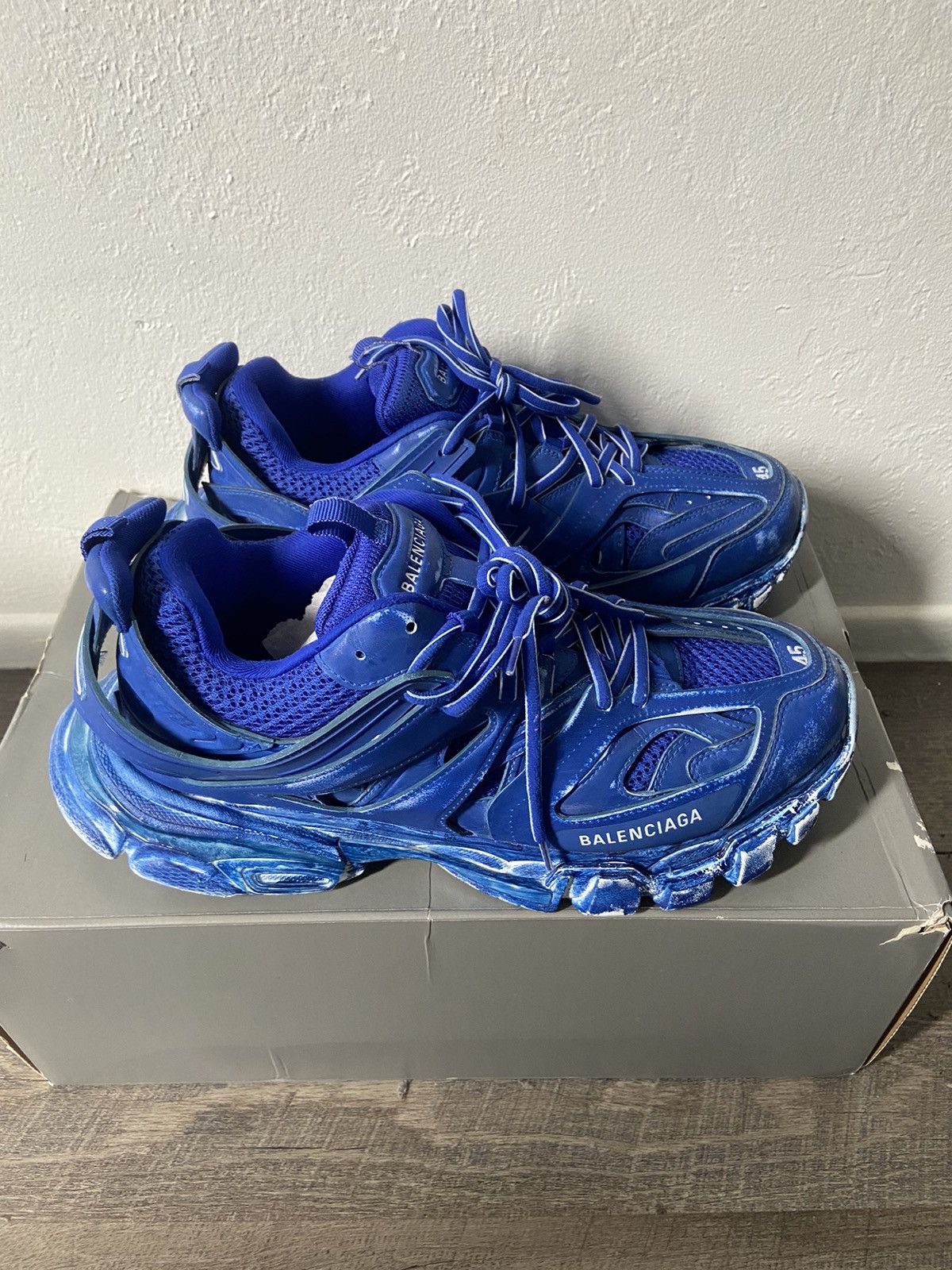 Balenciaga Balenciaga track runner “faded blue” Size US 12 / EU 45 - 3 Thumbnail