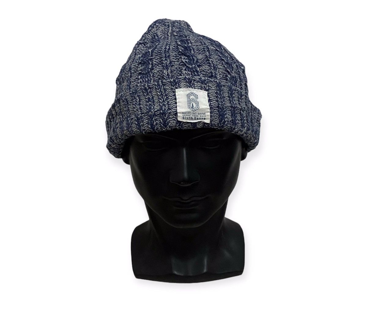 image of Sixth Sense Small Logo Beanie Hat in Blue, Men's