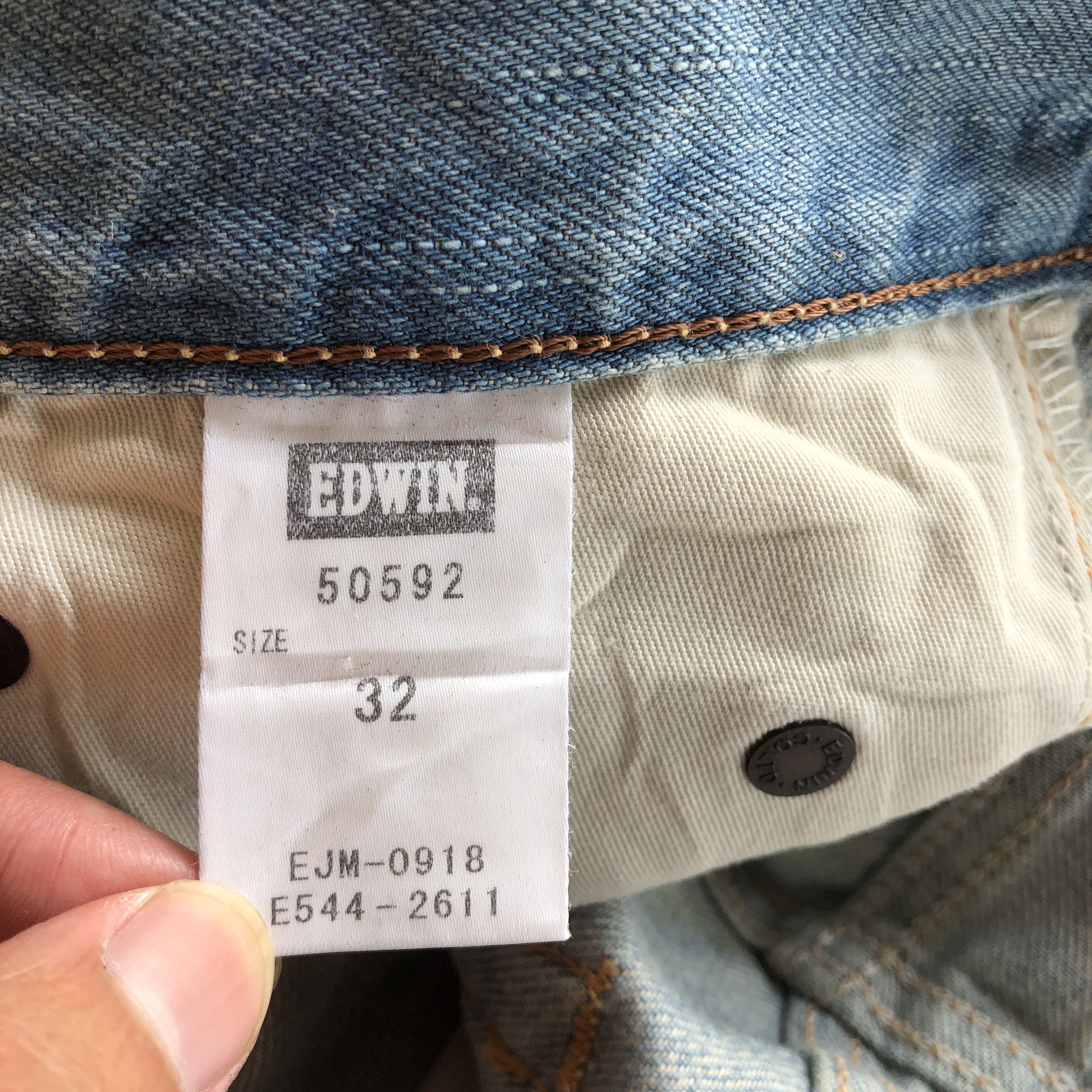 Edwin Vintage 90's Edwin 505 Selvedge Jeans Faded Redline Denim Size US 32 / EU 48 - 9 Thumbnail