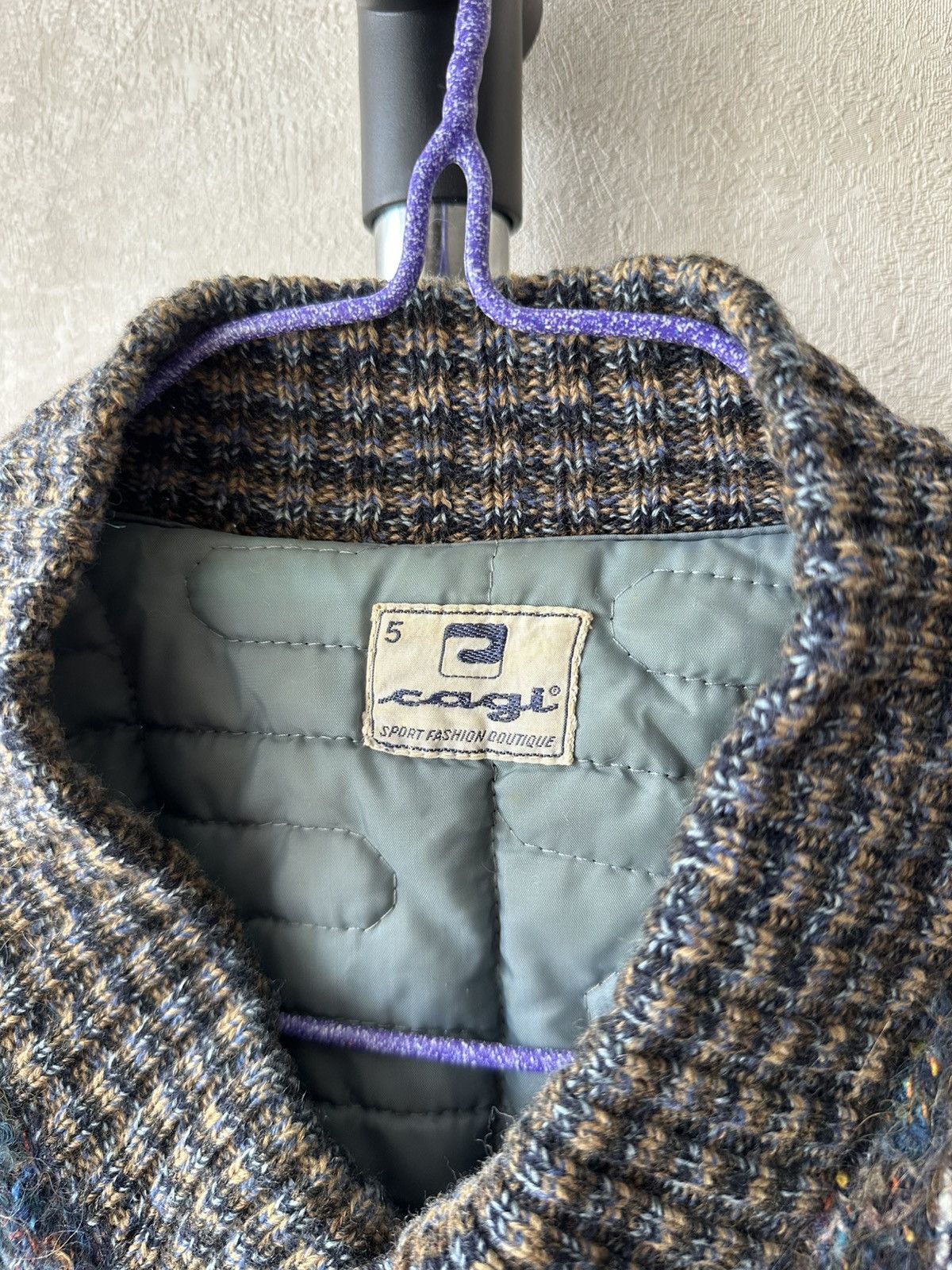 Coogi Vintage 90s Wool Ribbed Edge Knit Mohair Bomber Jacket Size US L / EU 52-54 / 3 - 10 Thumbnail