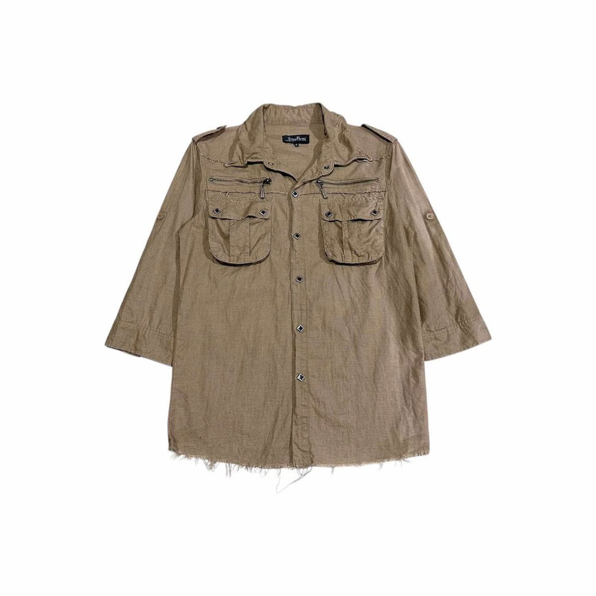 If Six Was Nine × Japanese Brand × Tornado Mart 🔥Sick Y2K Lowbox Distressed Shirt Zipper Frayed Stitch Punk Size US M / EU 48-50 / 2 - 2 Thumbnail