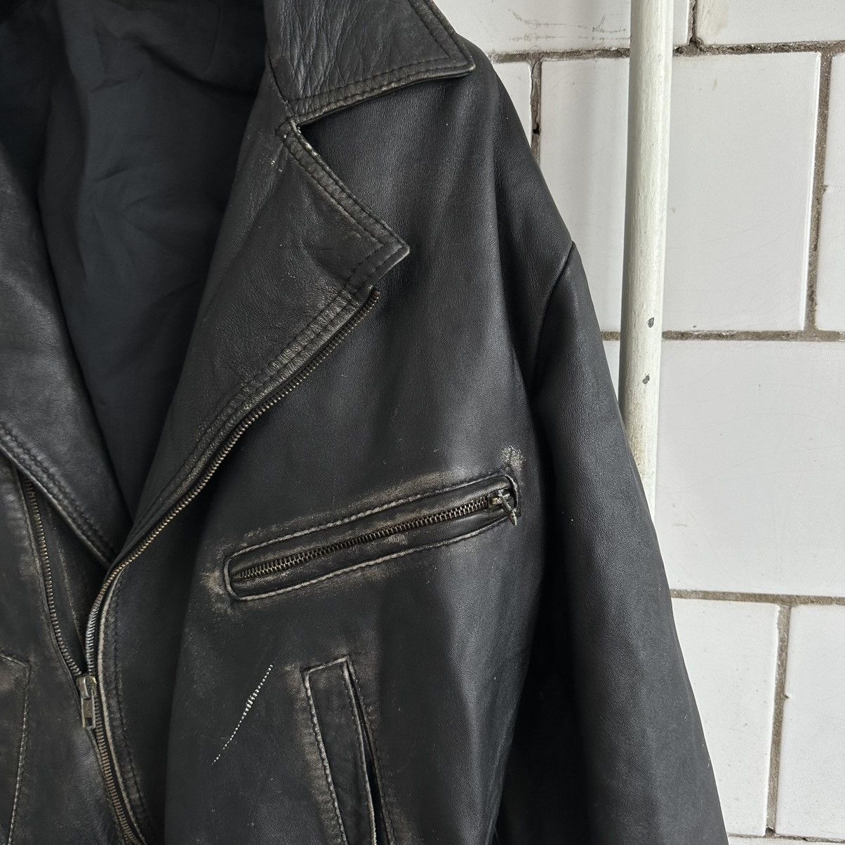 Japanese Brand × Vintage Vintage Japanese Style Moto Leather Jacket Style USA Y2K 90s Size XL / US 12-14 / IT 48-50 - 5 Thumbnail