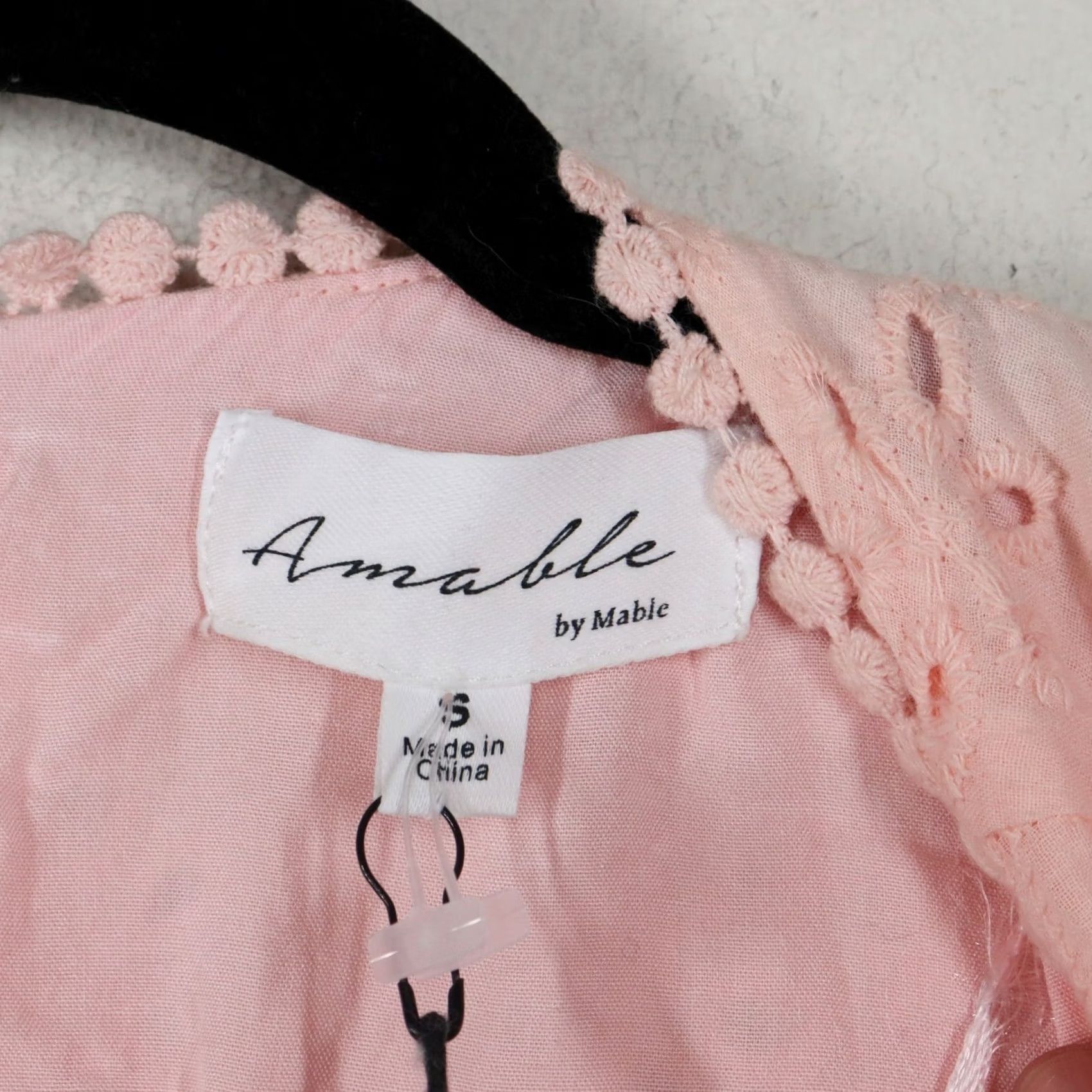 Pinko Amable by Mable Maxi Dress Womens Size Small Pink Cut Out Eyelet Puff Sleeve NWT Size S Pink Puff Sleeve Cotton Blend Round Neck NWT Women Dress Long Size S / US 4 / IT 40 - 3 Thumbnail