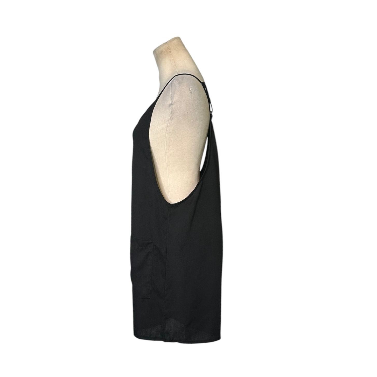 Shein Shein Black Double Pocket Sleeveless Racerback Romper Medium Size 28" / US 6 / IT 42 - 5 Thumbnail