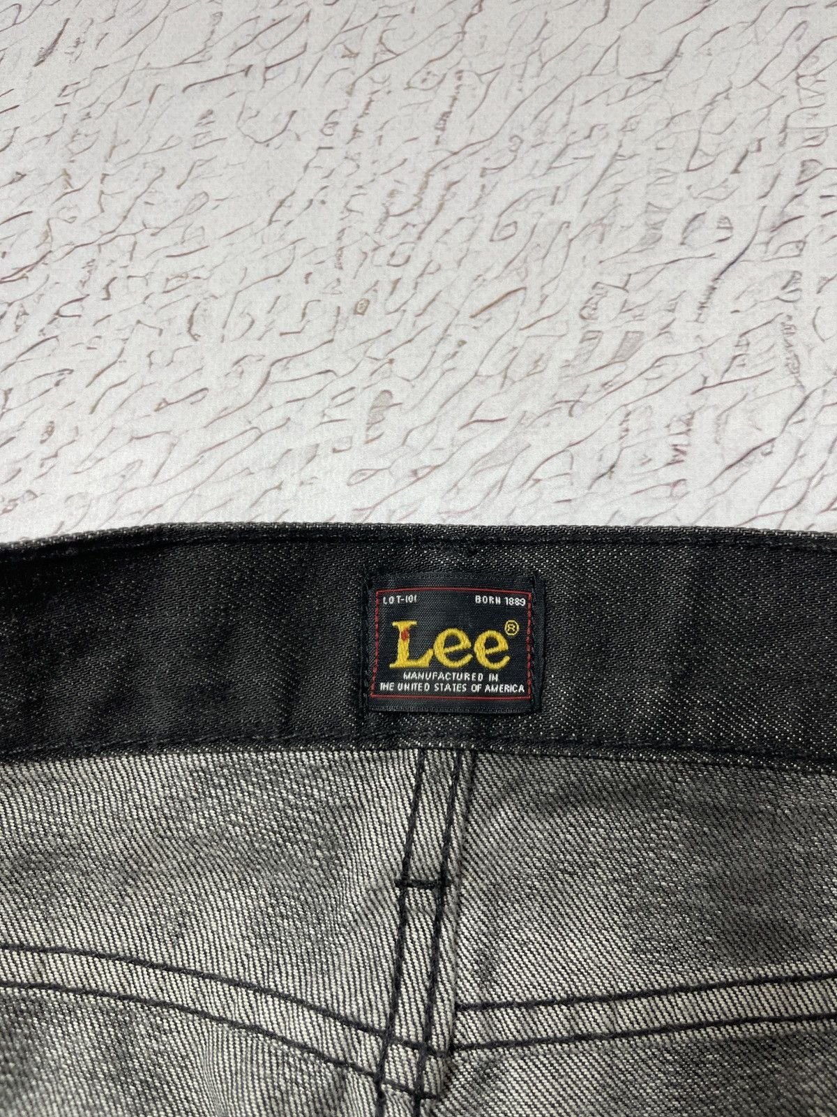 Lee Lee made in USA selvedge graphite black denim jeans Size US 31 - 15 Thumbnail