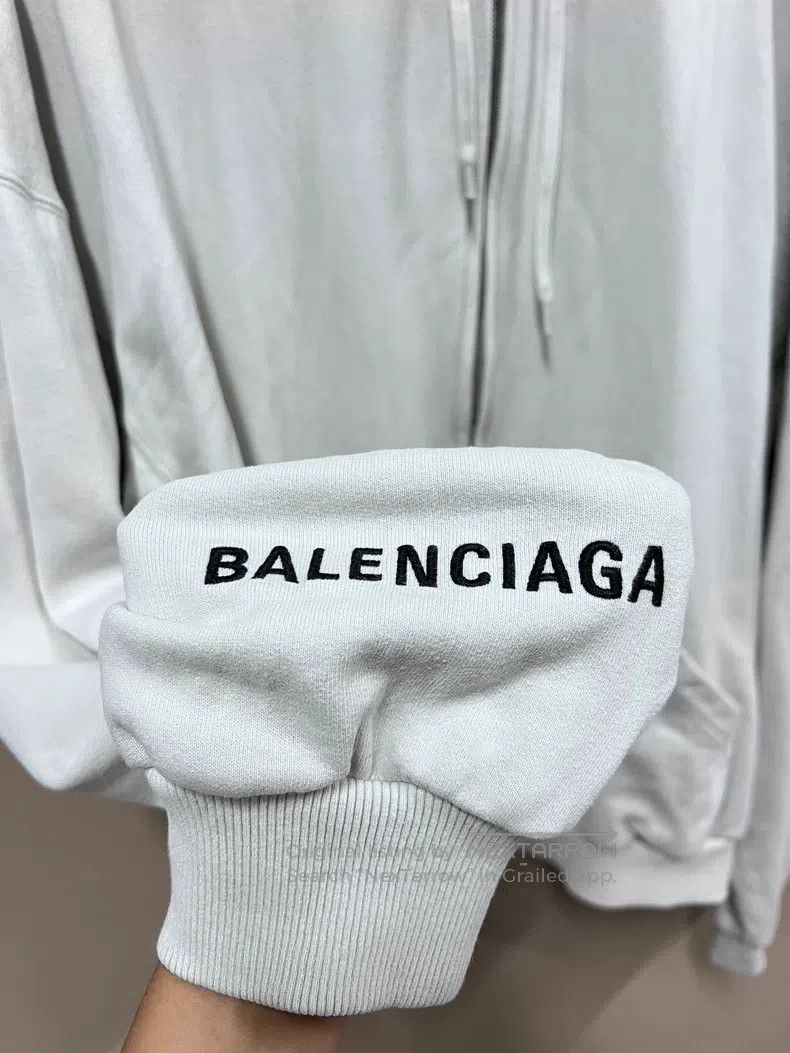 Balenciaga Balenciaga Smiling Zipper Hooded Long-sleeve Sweatshirt Size US L / EU 52-54 / 3 - 3 Thumbnail