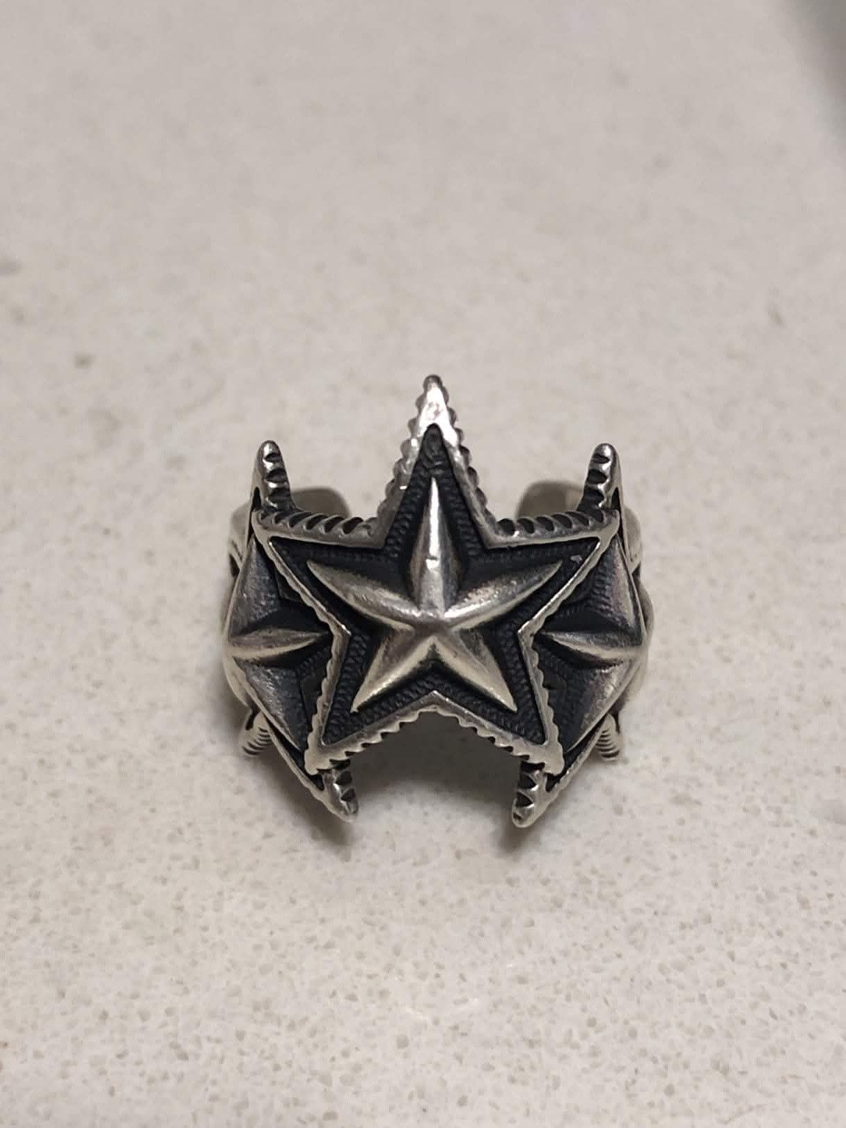 Vintage Triple star ring Size ONE SIZE - 2 Thumbnail