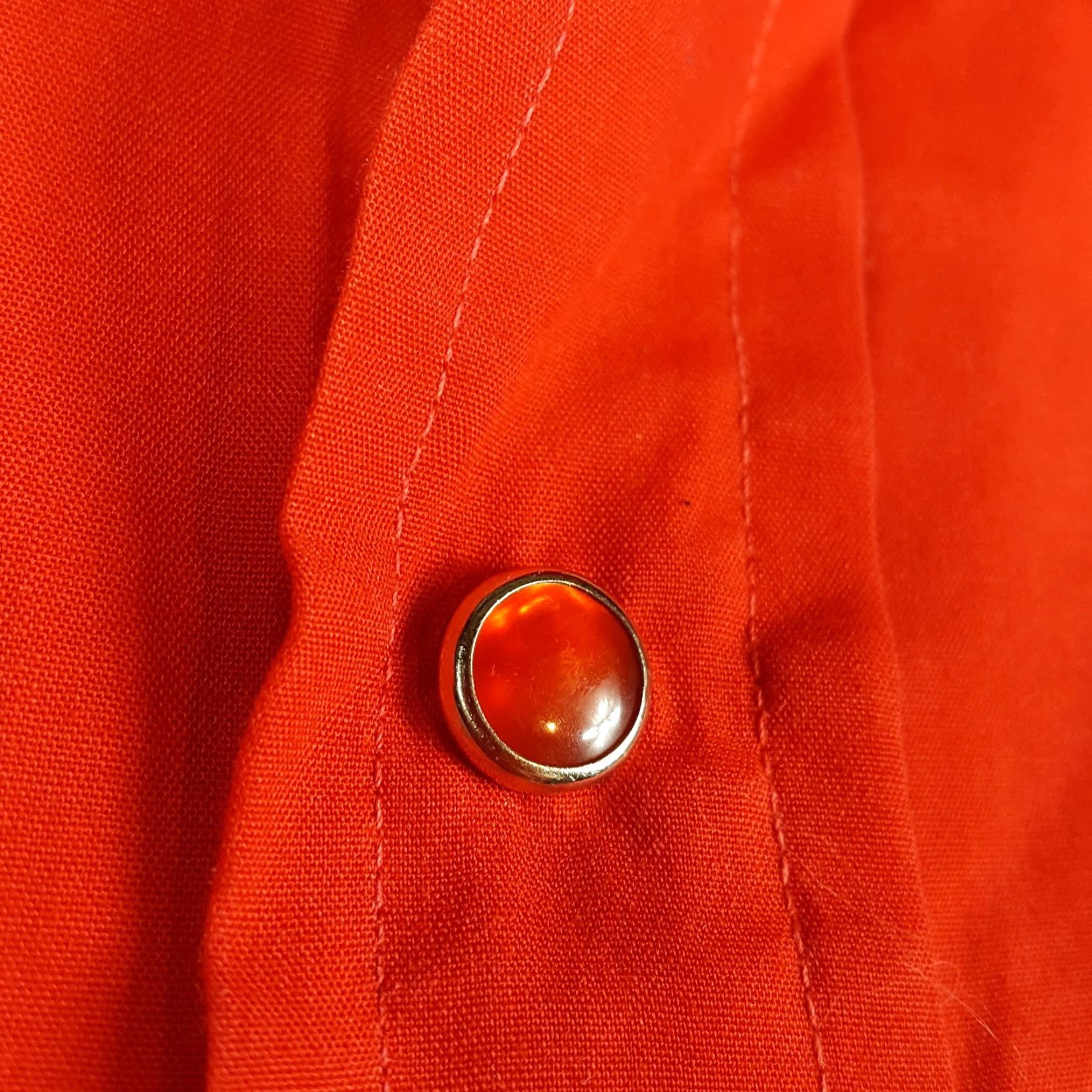 Vintage VINTAGE H Bar C Ranchwear Western Pearl Snap Shirt 70s Rockabilly Size 16 1/2 Red Cotton Polyester Shirt Size US L / EU 52-54 / 3 - 5 Thumbnail