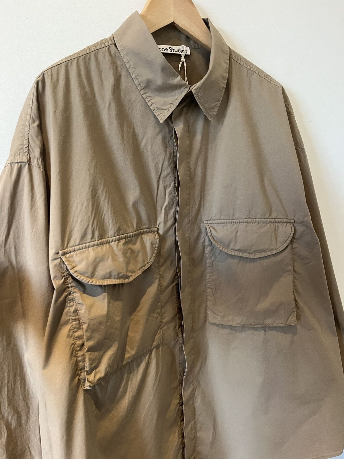 Acne Studios ACNE STUDIOS khaki safari shirt Size US M / EU 48-50 / 2 - 4 Thumbnail