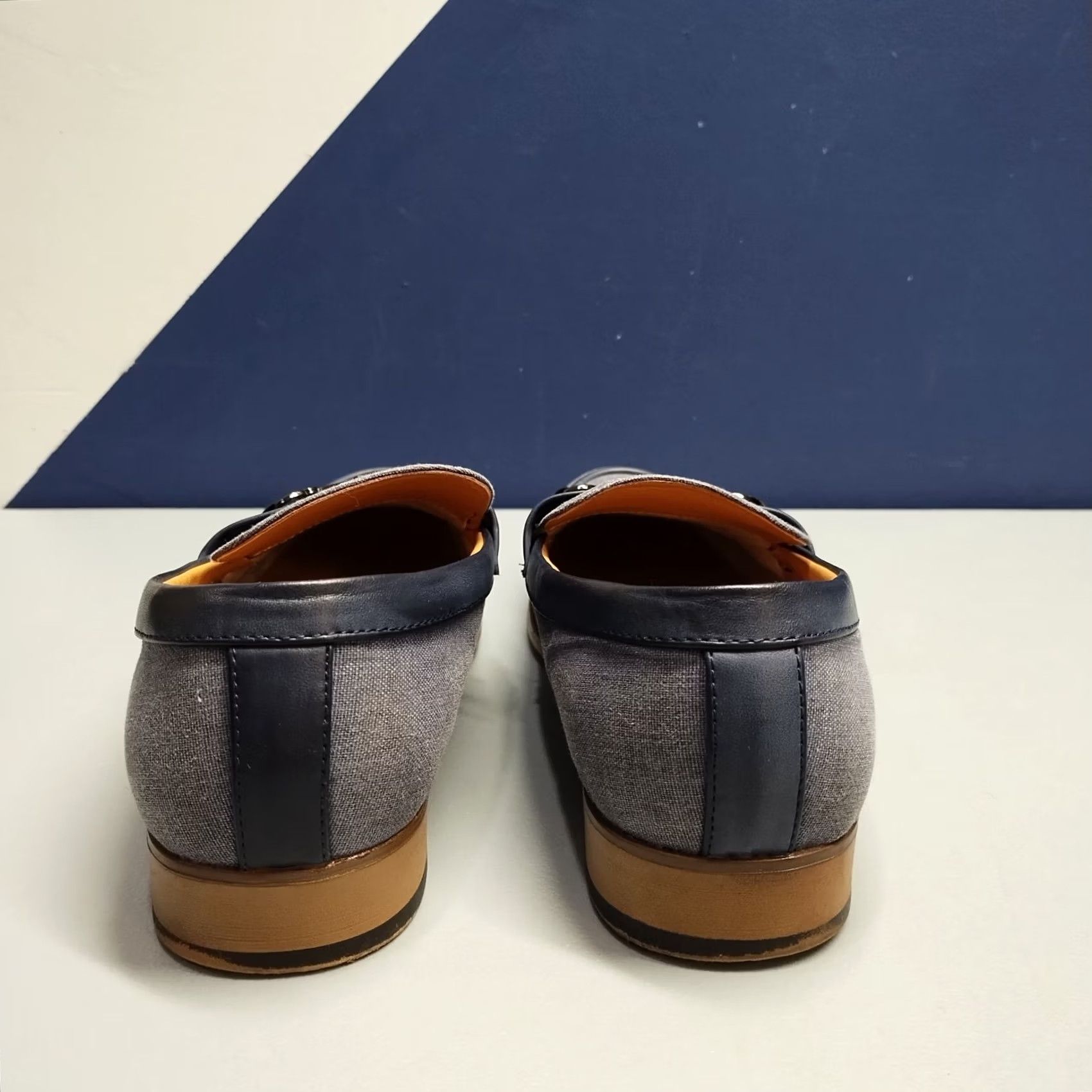 Vintage Romario Mens Size 9 Navy Blue Slip On Loafers Comfort Low Top Round Toe Casual Shoes Size US M / EU 48-50 / 2 - 4 Thumbnail