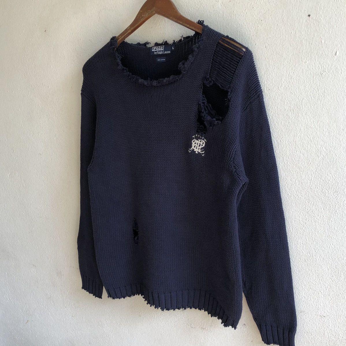 Polo Ralph Lauren × Vintage Distressed POLO RALPH LAUREN knitwear Size US M / EU 48-50 / 2 - 3 Thumbnail