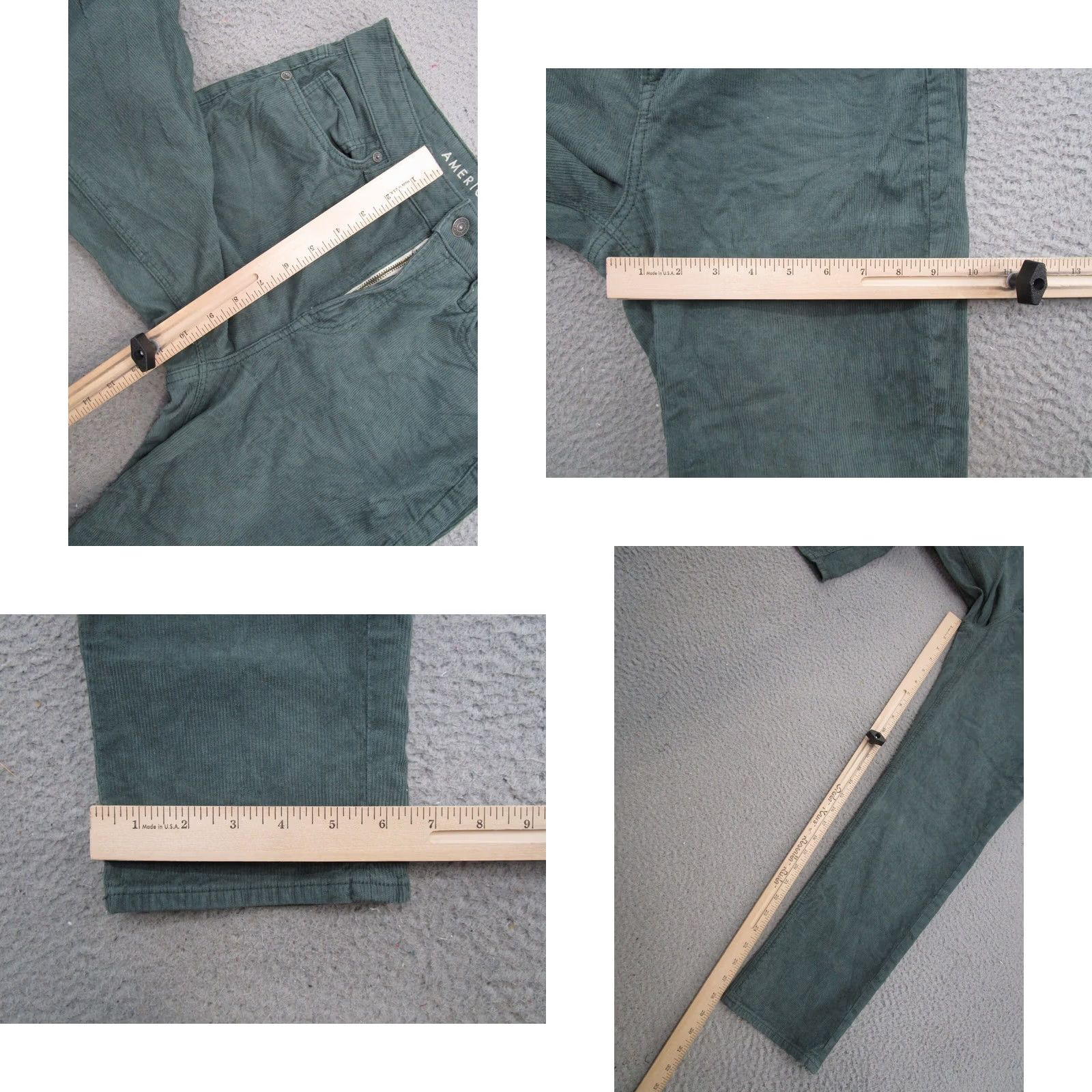 American Eagle Outfitters American Eagle Straight Leg Green Corduroy Jeans Size 4 Stretch Women’s Size 27" / US 4 / IT 40 - 8 Thumbnail