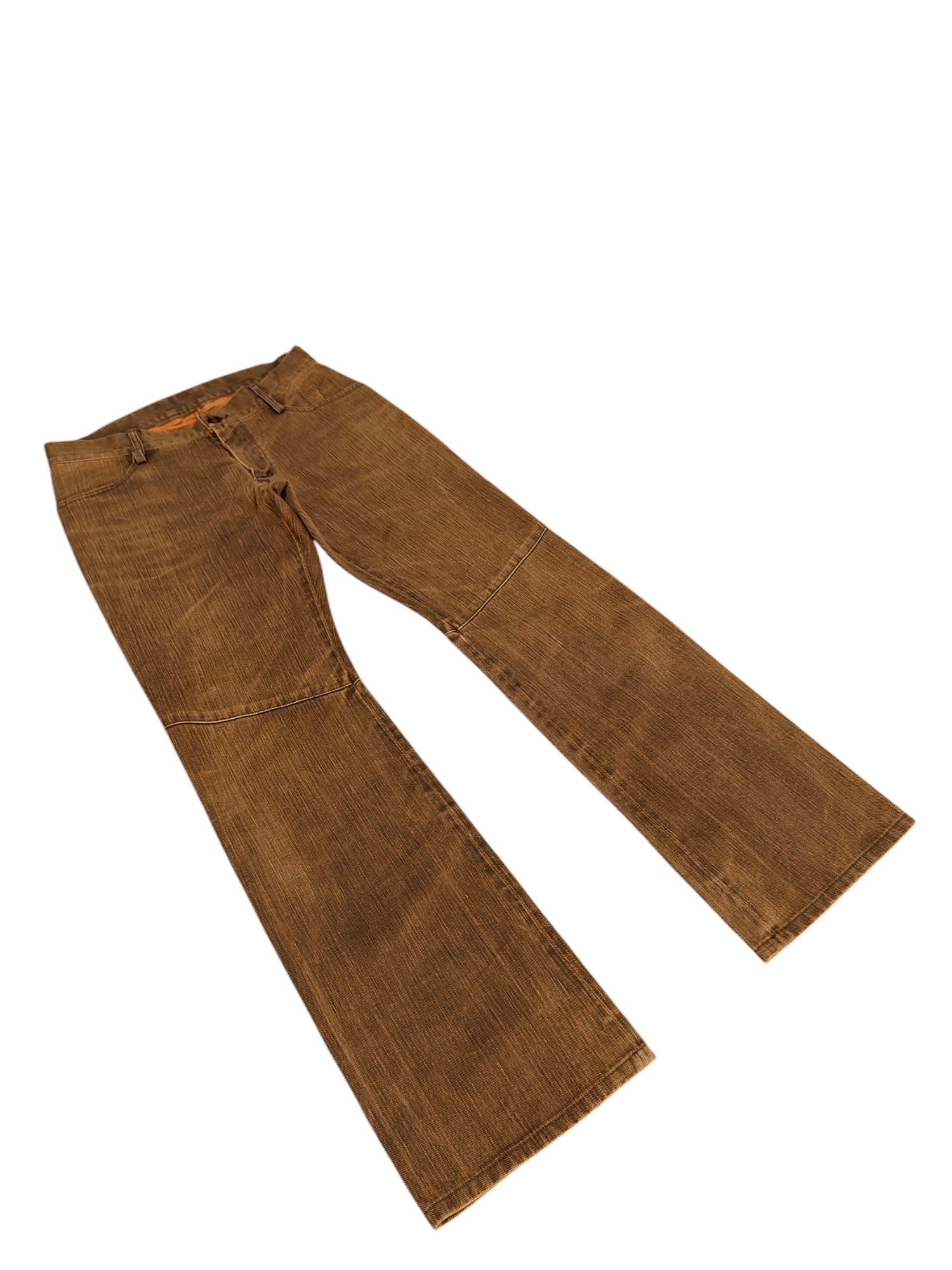 If Six Was Nine Flare Jeans Hodinova Japan Brown Orange Denim Bootcut Lgb Size US 30 / EU 46 - 3 Thumbnail