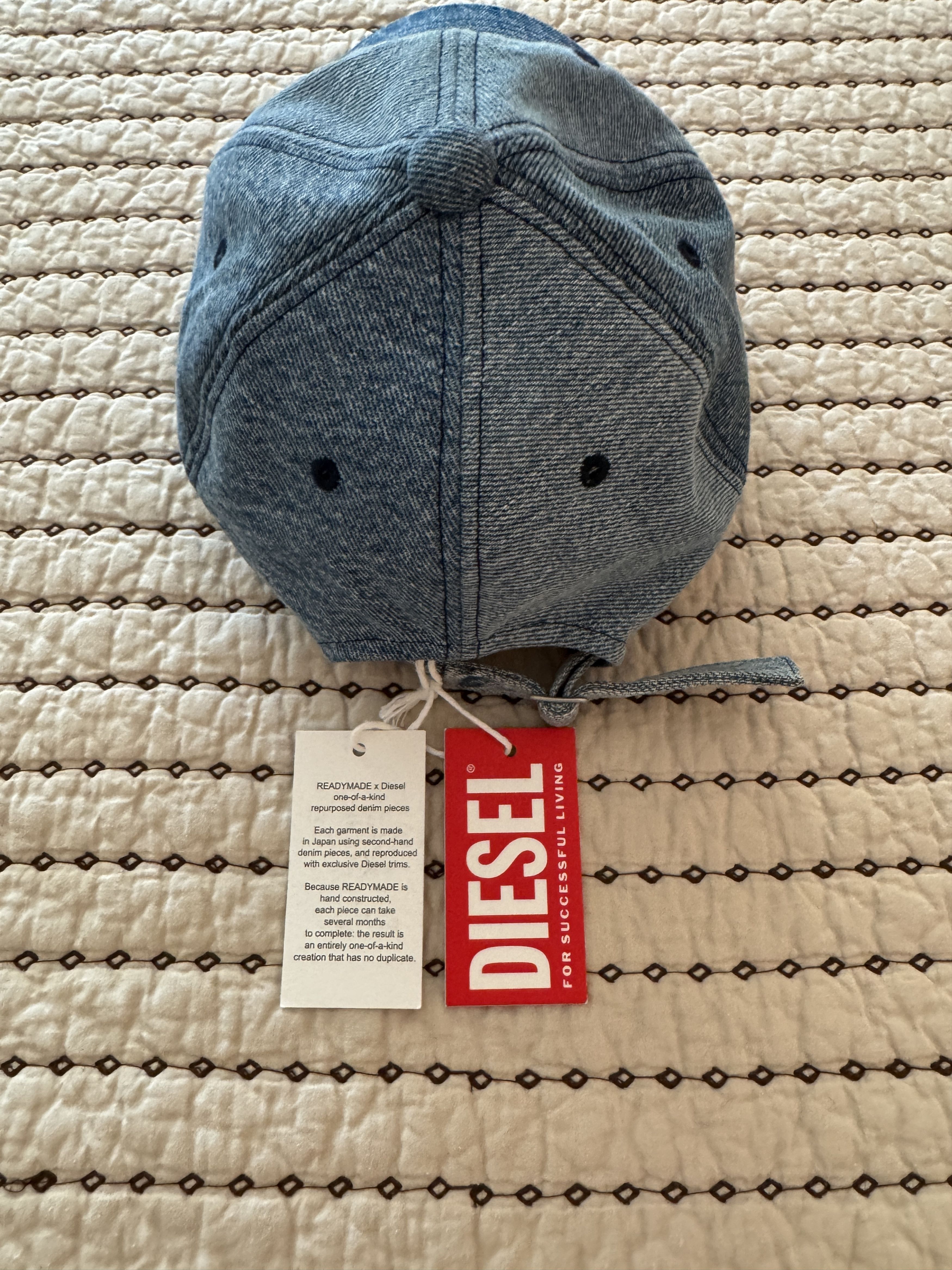 READYMADE READYMADE x DIESEL ONE-OF-A-KIND REPURPOSED DENIM HAT OS NEW Size ONE SIZE - 10 Thumbnail