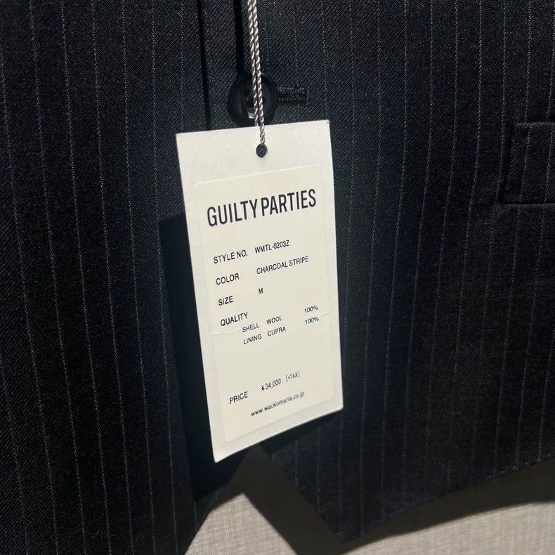 Wacko Maria wacko maria Charcoal black striped suit three-piece suit 25 Size 42R - 7 Thumbnail