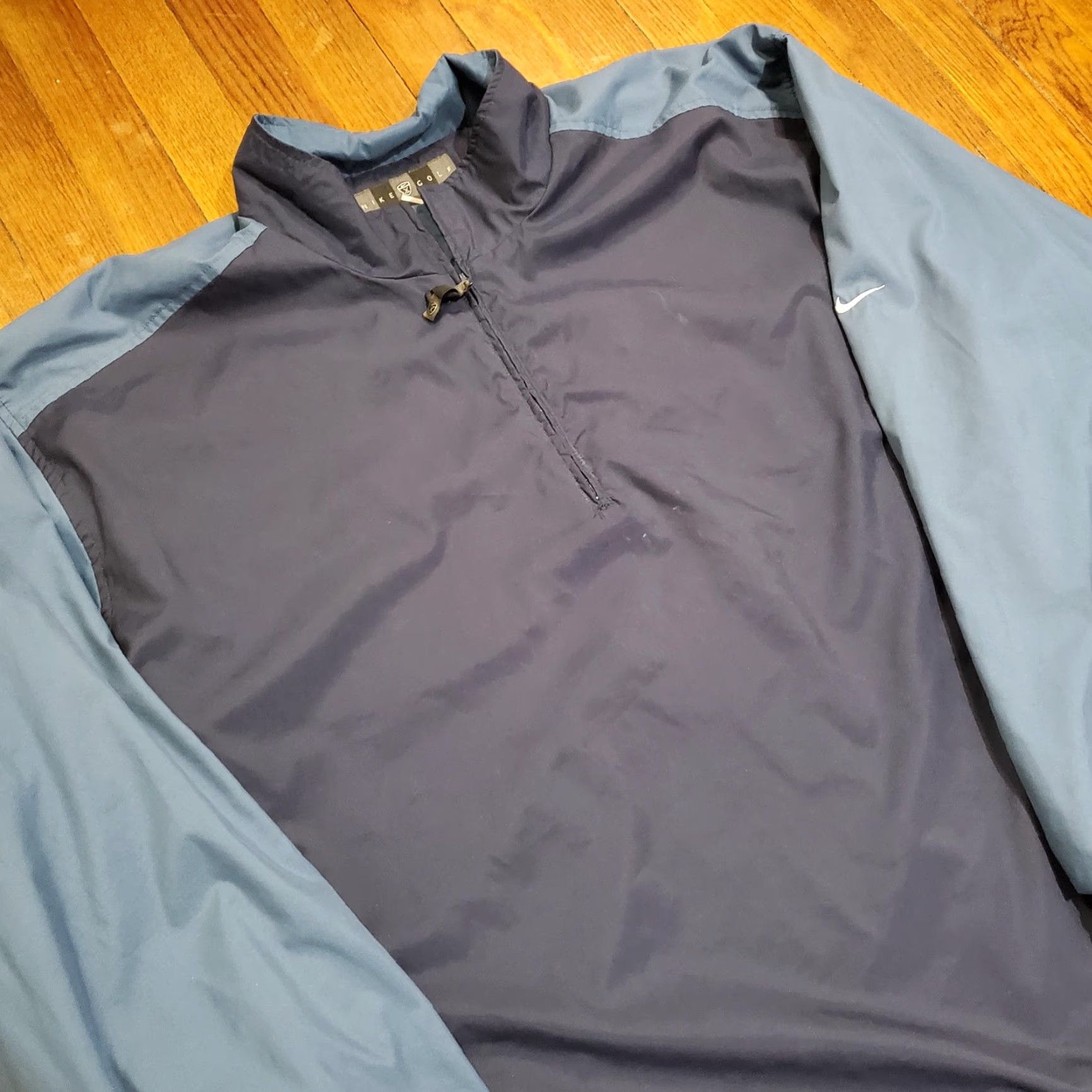 Nike Nike Golf Windbreaker Jacket Mens XL Blue 1/4 Zip Clima-FIT Swoosh Logo Colorblock Pullover Size US XL / EU 56 / 4 - 4 Thumbnail