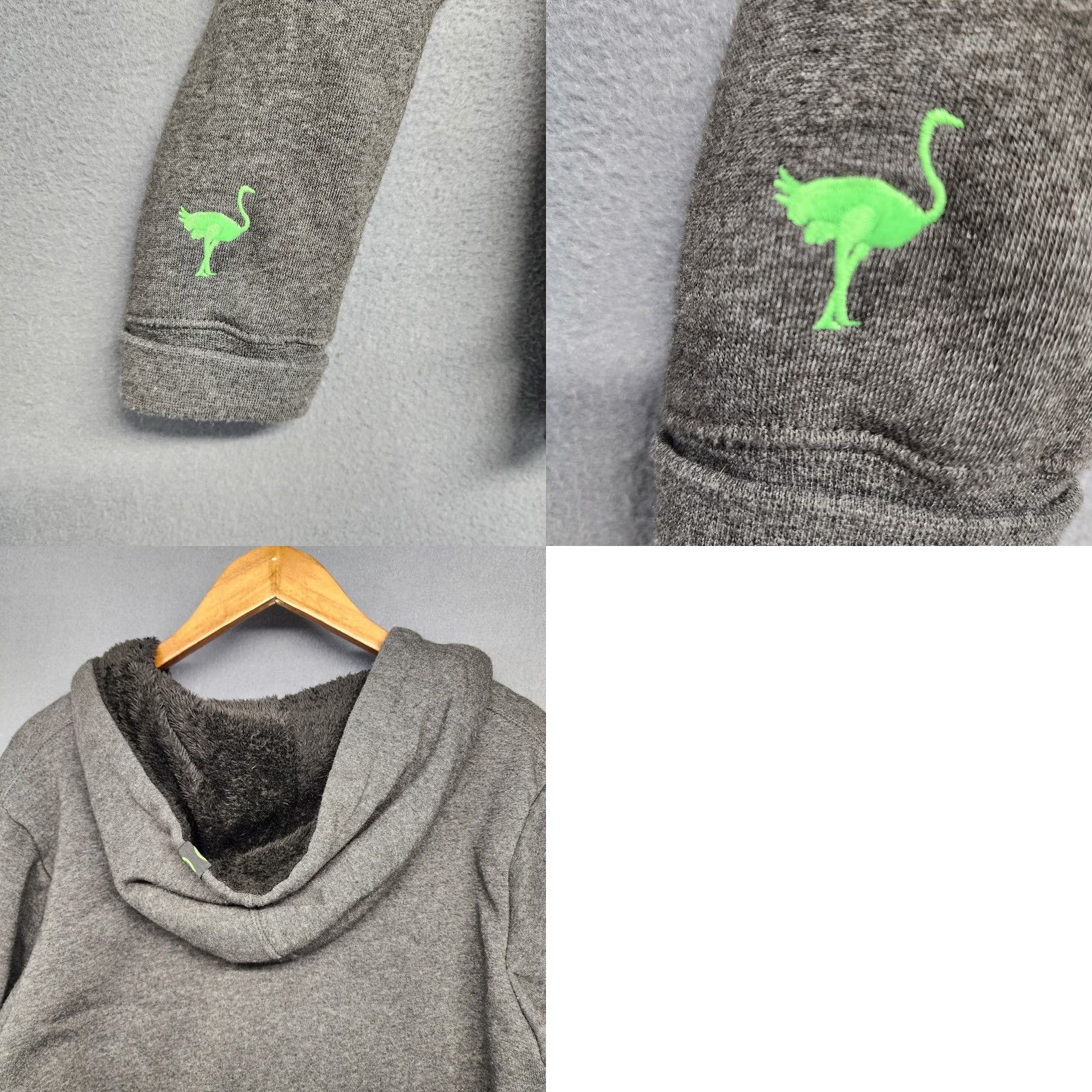 CO The Chive Polar Hoodie Mens Medium Gray KC CO Full Zip Fleece Lined Keep Calm Size US M / EU 48-50 / 2 - 9 Thumbnail
