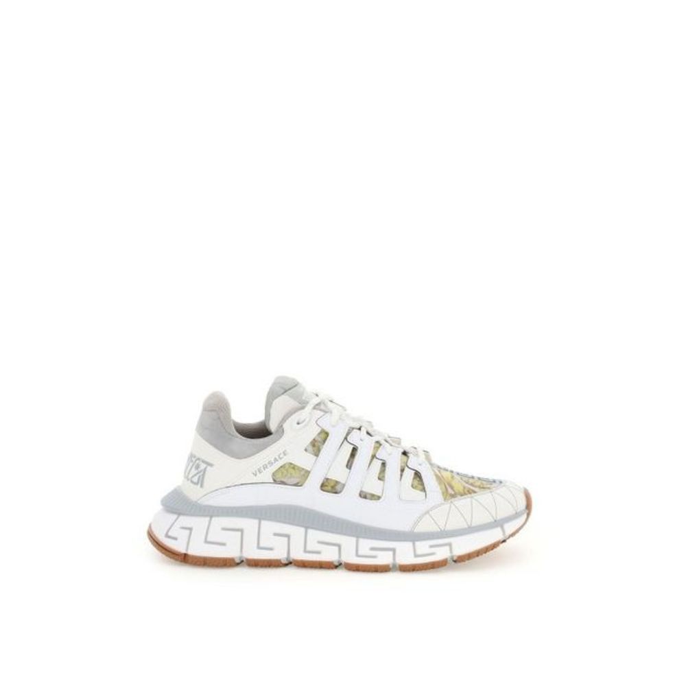 Versace White/Grey/Gold Trigreca Sneakers Size US 6 / IT 36 - 1 Thumbnail