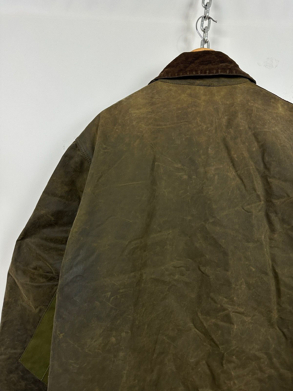 Barbour Vintage Barbour Northumbria Olive Green Waxed Coat Jacket Size US XL / EU 56 / 4 - 18 Thumbnail