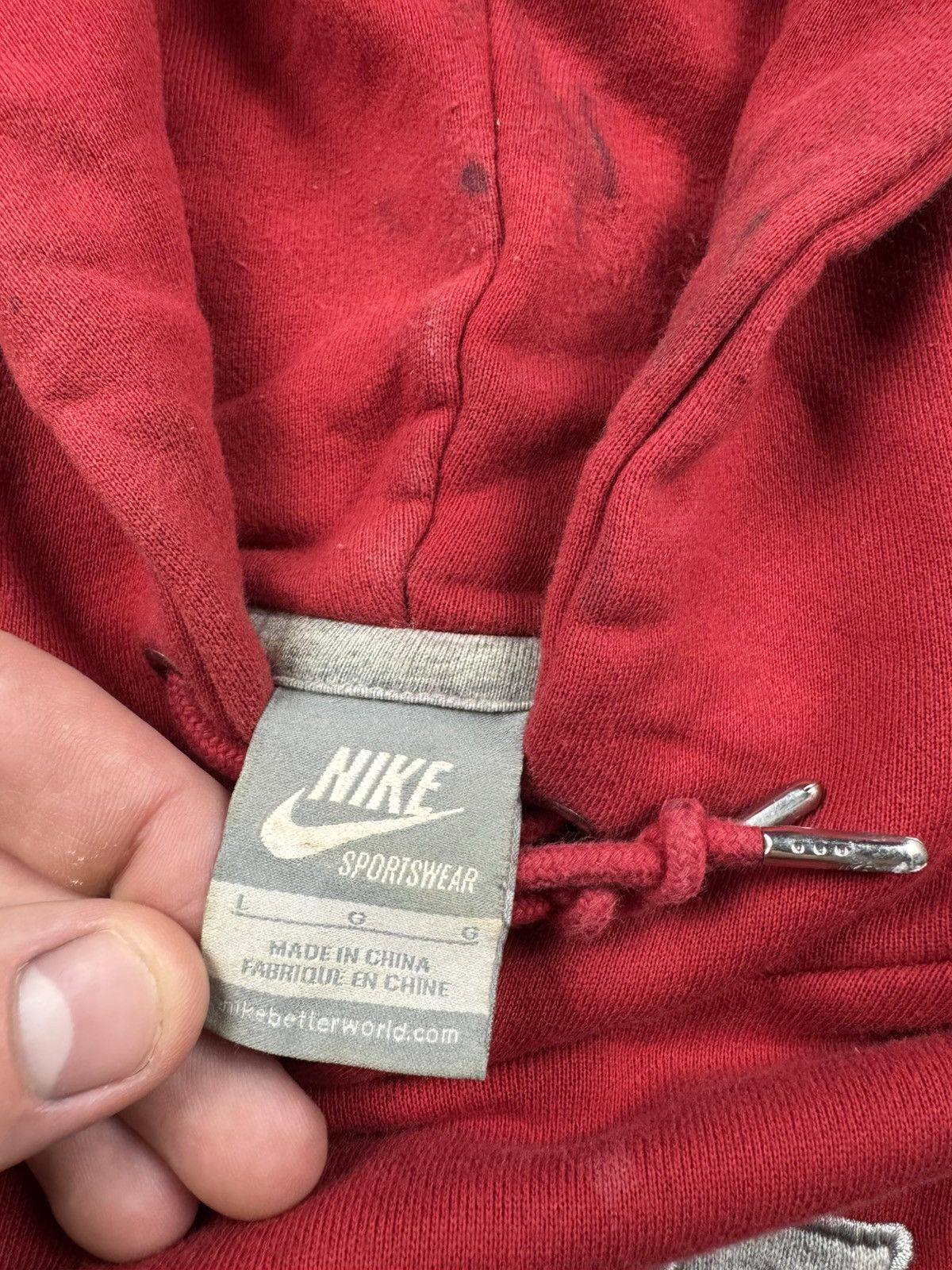 Nike Vintage Nike distressed Y2K big logo baggy hoodie Size US L / EU 52-54 / 3 - 8 Thumbnail