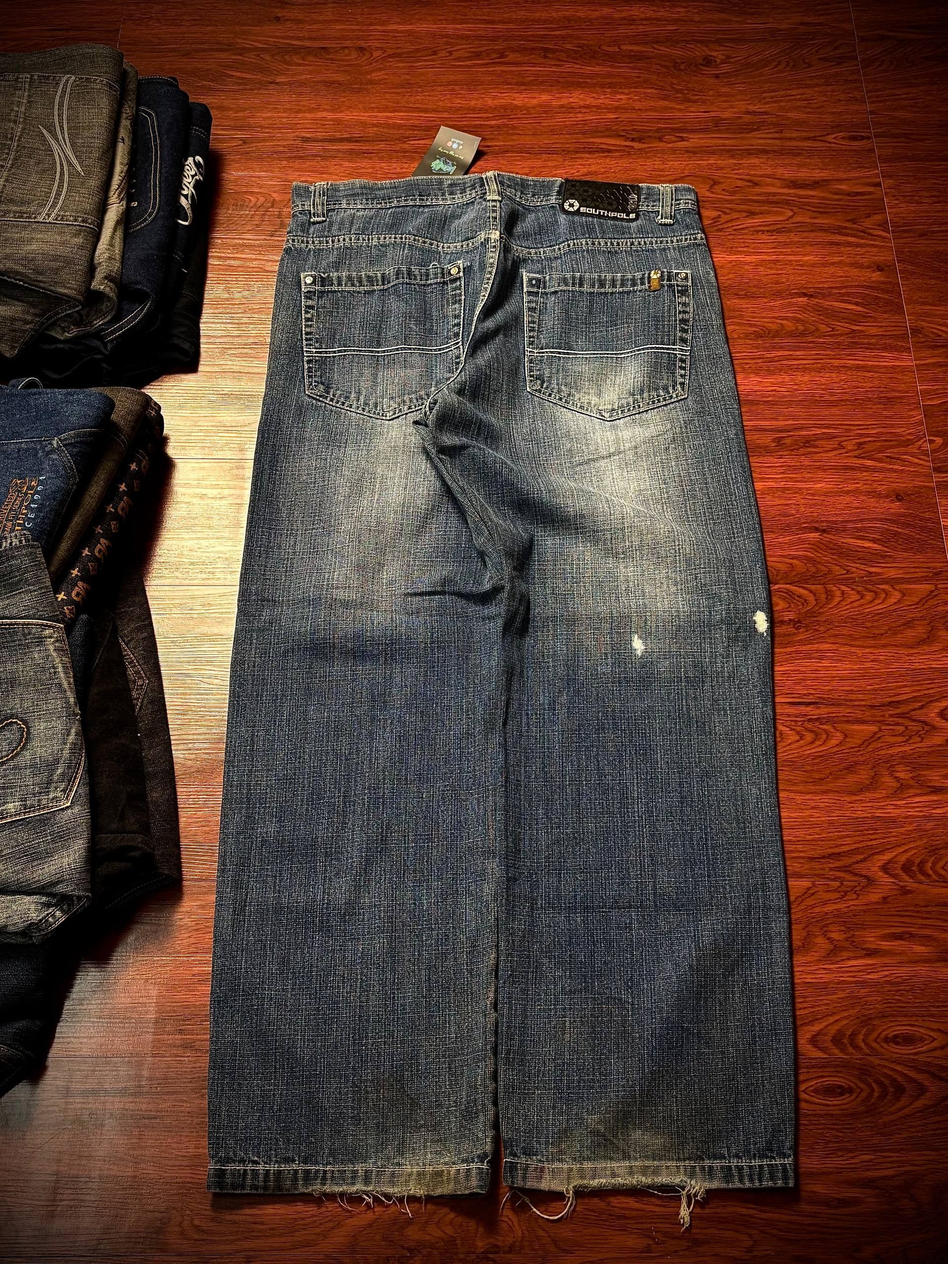 Southpole Vintage South pole Brown Tabs Blue Denim Jeans Size US 36 / EU 52 - 1 Thumbnail