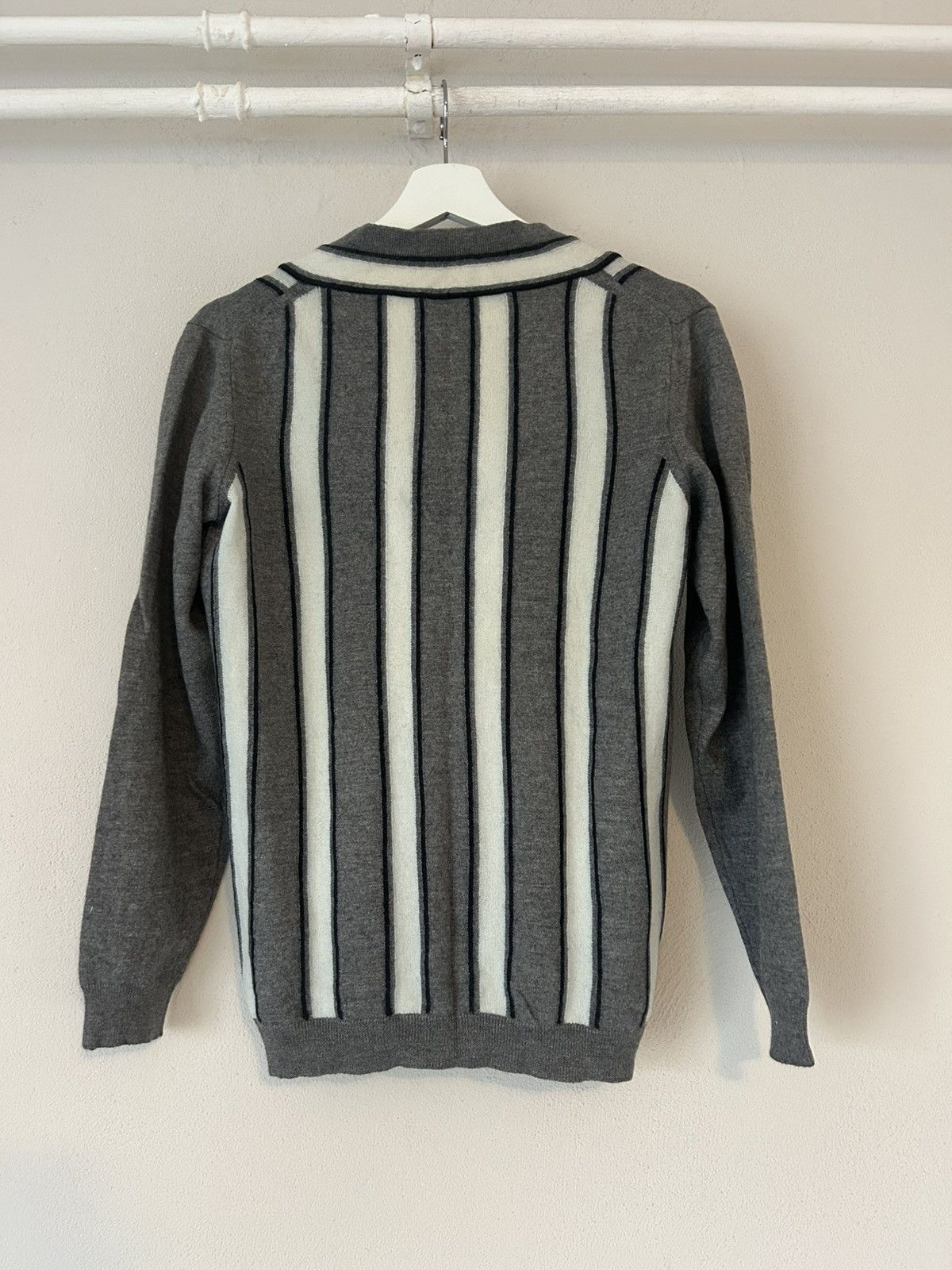 Gucci Gucci Striped V-Neck Sweater in Cashmere, Wool & Silk Size US S / EU 44-46 / 1 - 2 Thumbnail