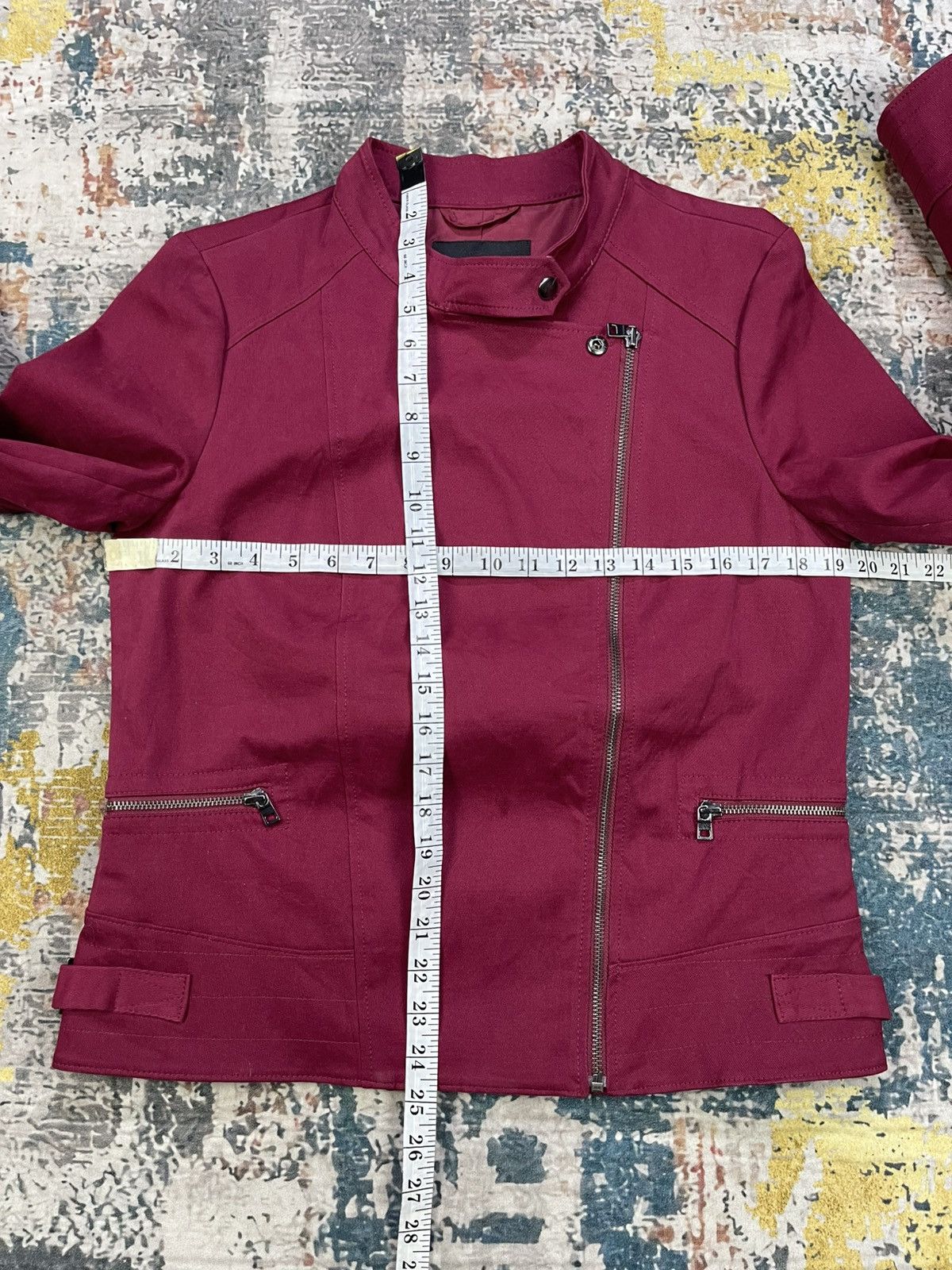 Banana Republic Banana Republic Red Garnet Factory Moto Jacket Size M / US 6-8 / IT 42-44 - 9 Thumbnail
