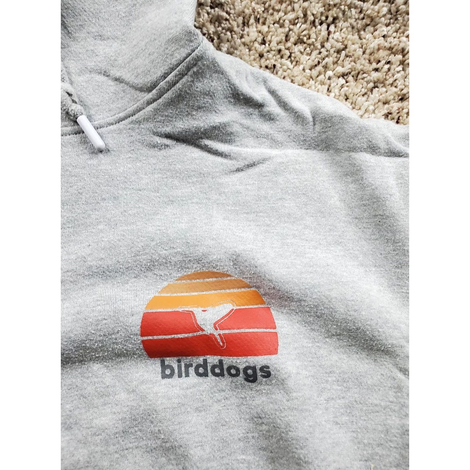 Logo 7 Birddogs Hoodie Mens Medium Gray Pullover Graphic Print Logo Back Print Sweatshirt Size US M / EU 48-50 / 2 - 5 Thumbnail