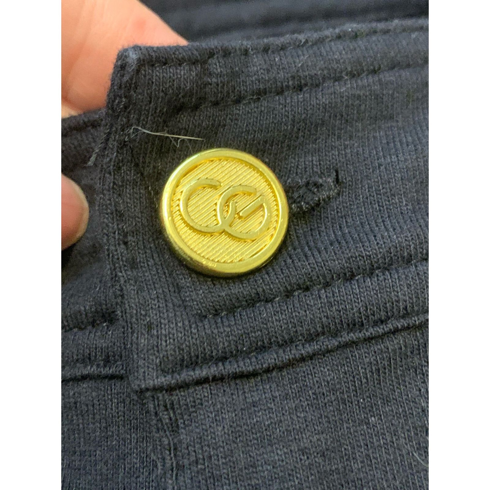 Coogi Coogi black embroidered stretch casual pants size 9/10 Size 32" / US 10 / IT 46 - 10 Thumbnail