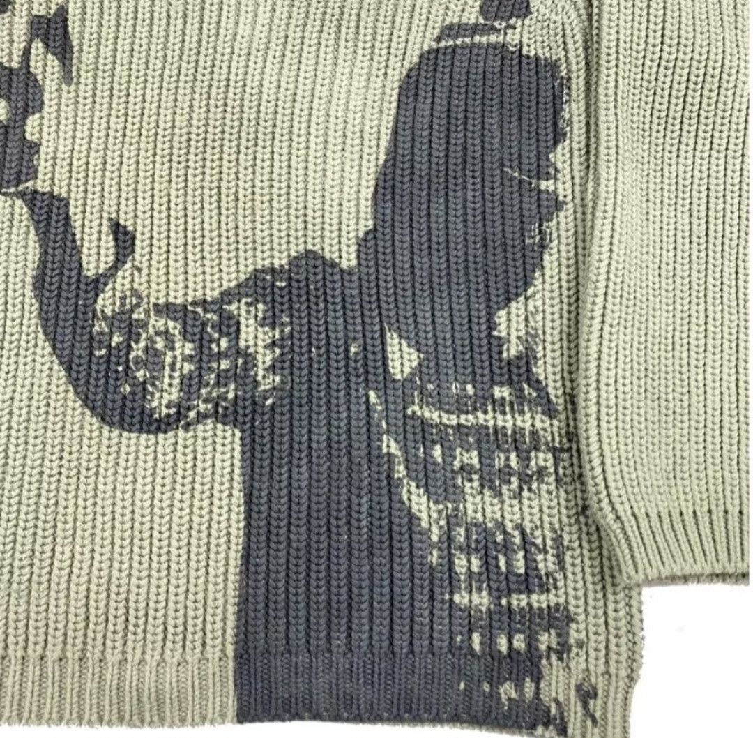 Japanese Brand × PPFM Harajuku green streetwear turtle neck sweater Size US M / EU 48-50 / 2 - 4 Thumbnail