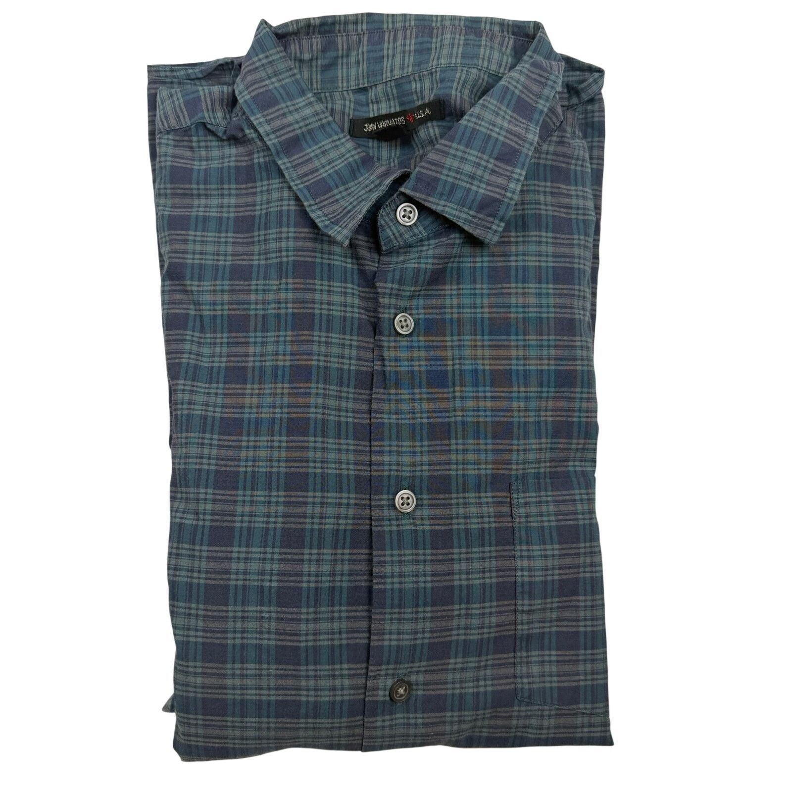 John Varvatos John Varvatos Plaid Button-Down Shirt - Size Large Size US L / EU 52-54 / 3 - 1 Thumbnail