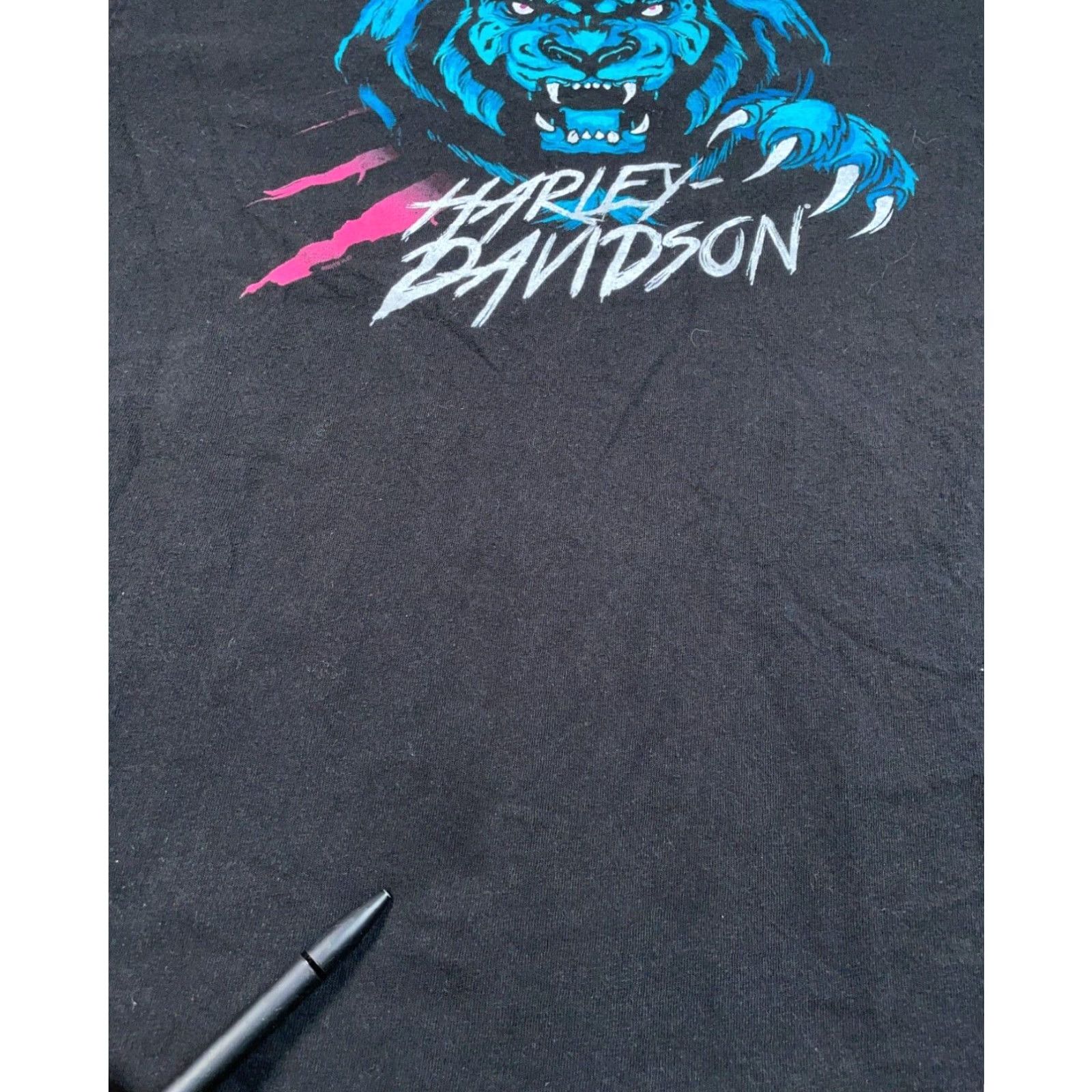 Harley Davidson VINTAGE Harley-Davidson Lion Print T-Shirt Men L Black Chicago 2019 Graphic Print Reg Fit Short Sleeve Crew Neck Size US L / EU 52-54 / 3 - 4 Thumbnail